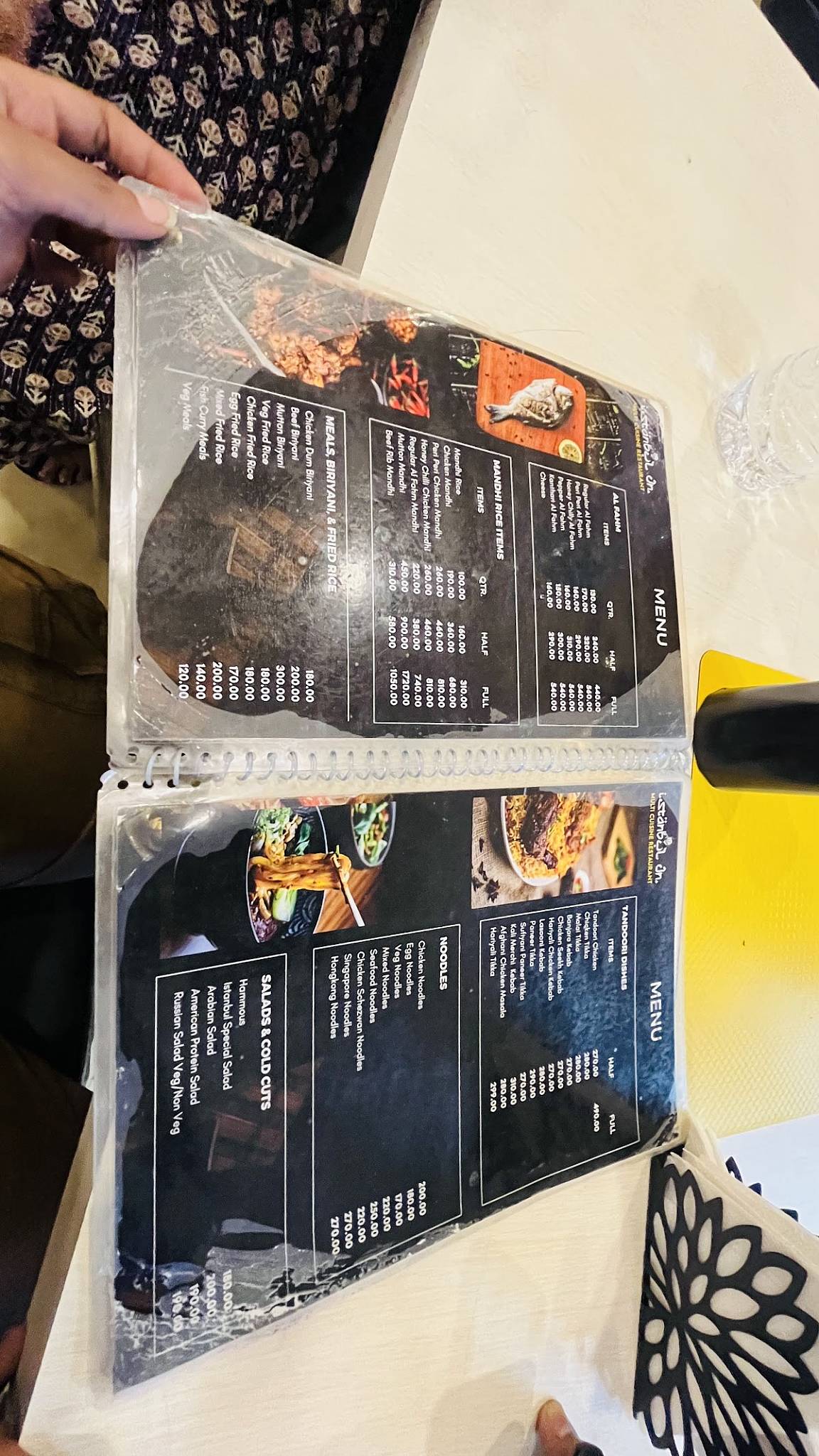 Istanbul Jn menu