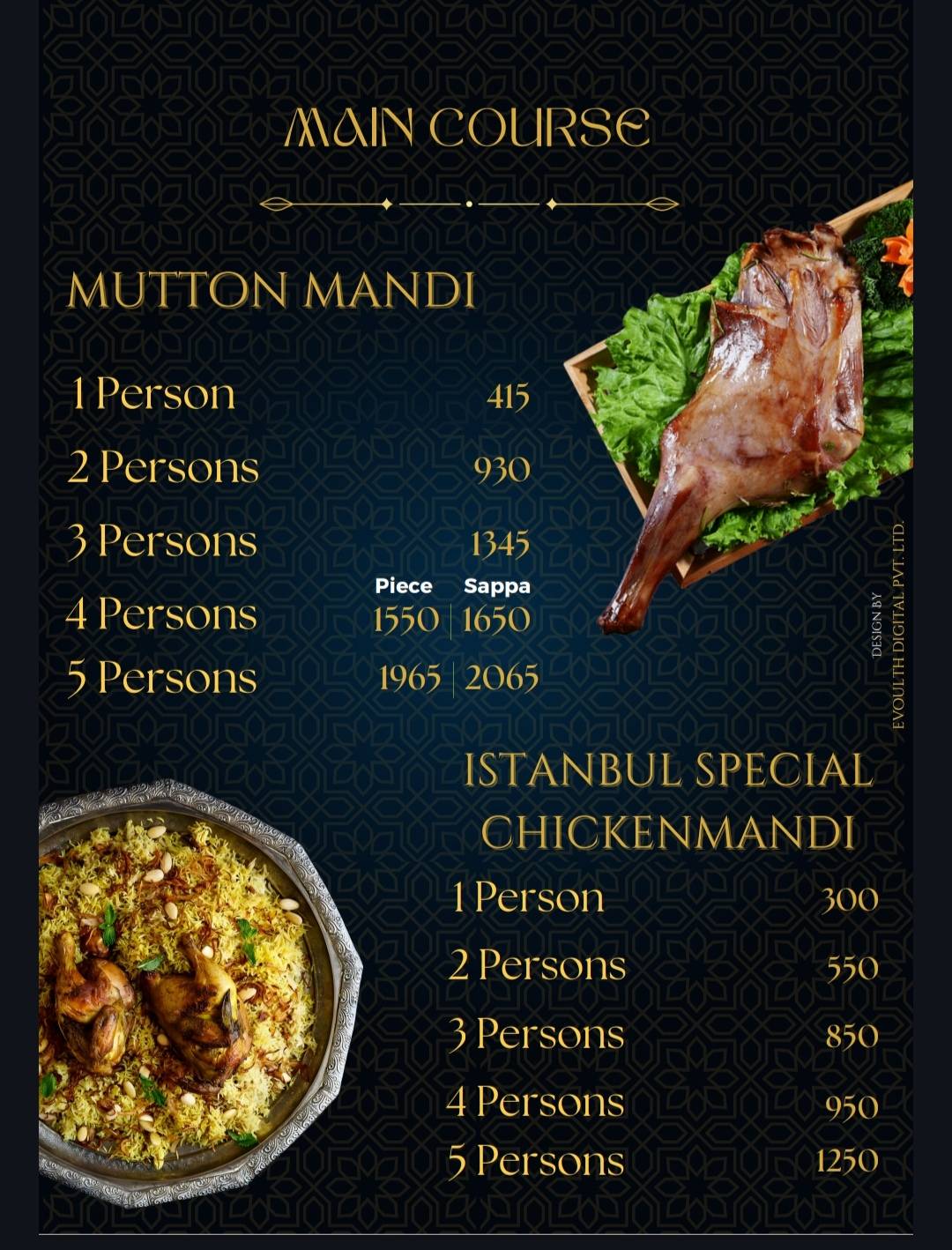 Istanbul Kitchen menu