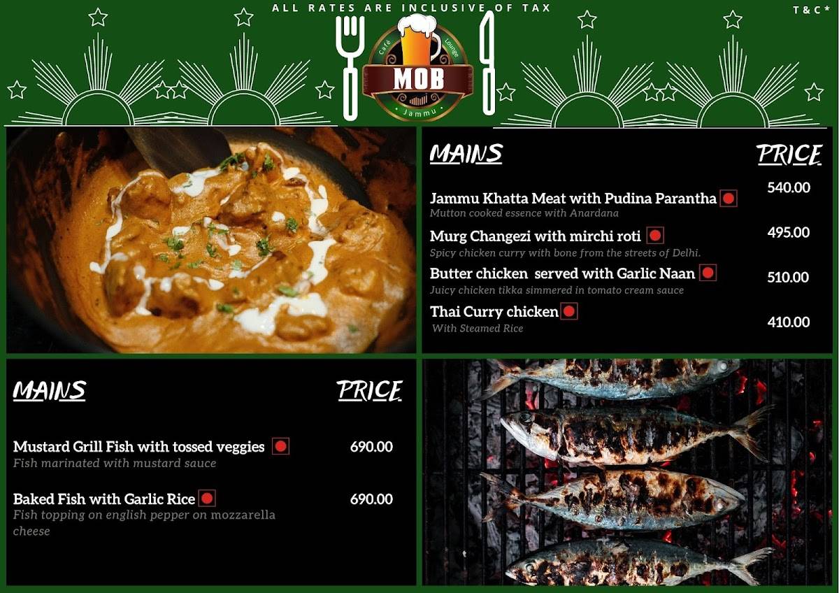 Ministry of Bars (MOB) - Lounge and Bar in Jammu menu