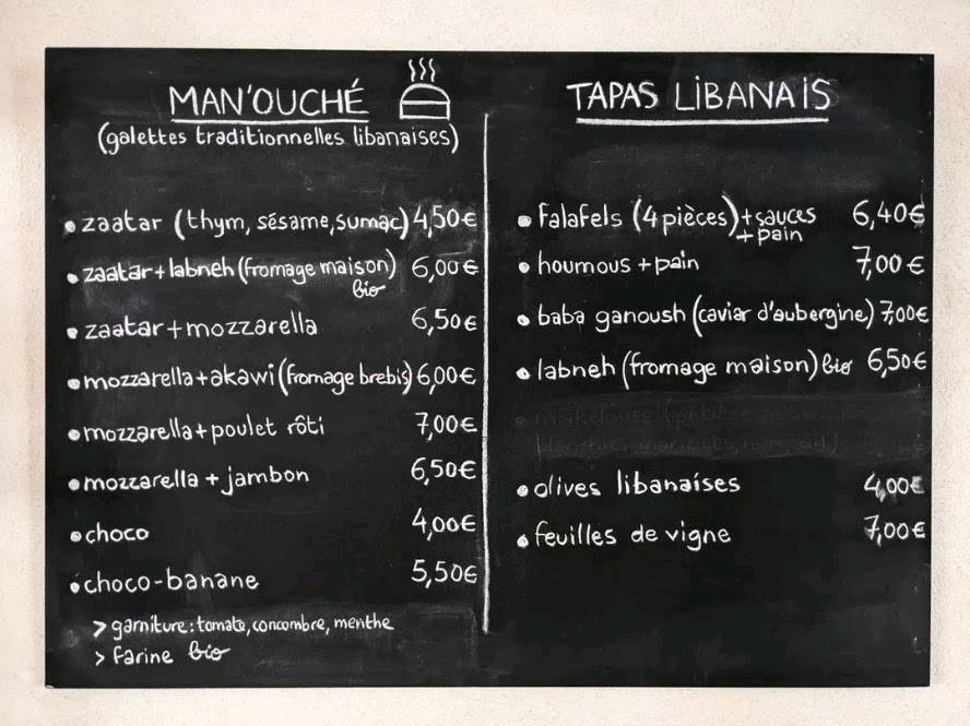 Menu de Jeddo