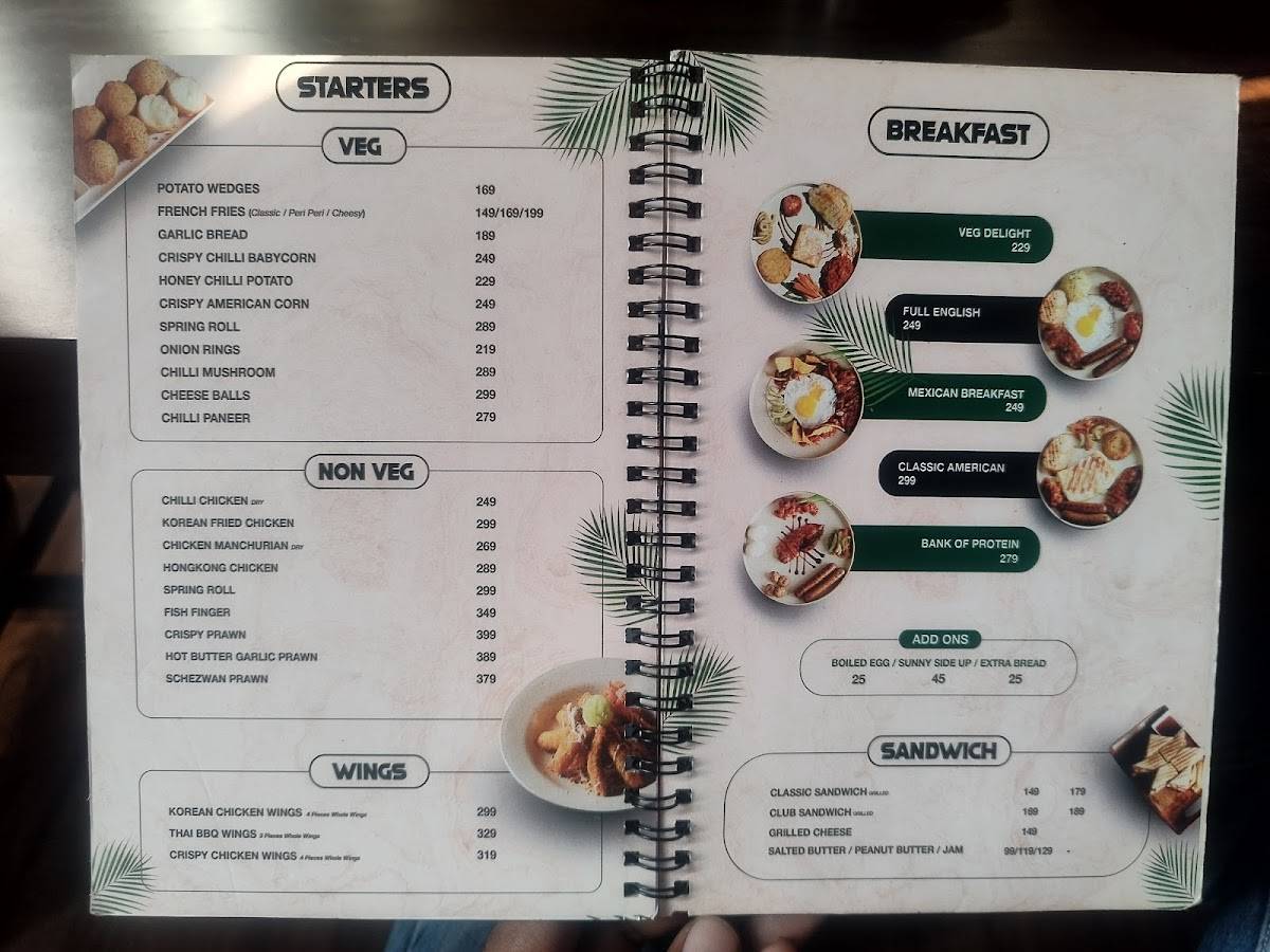 Tree House Cafe menu