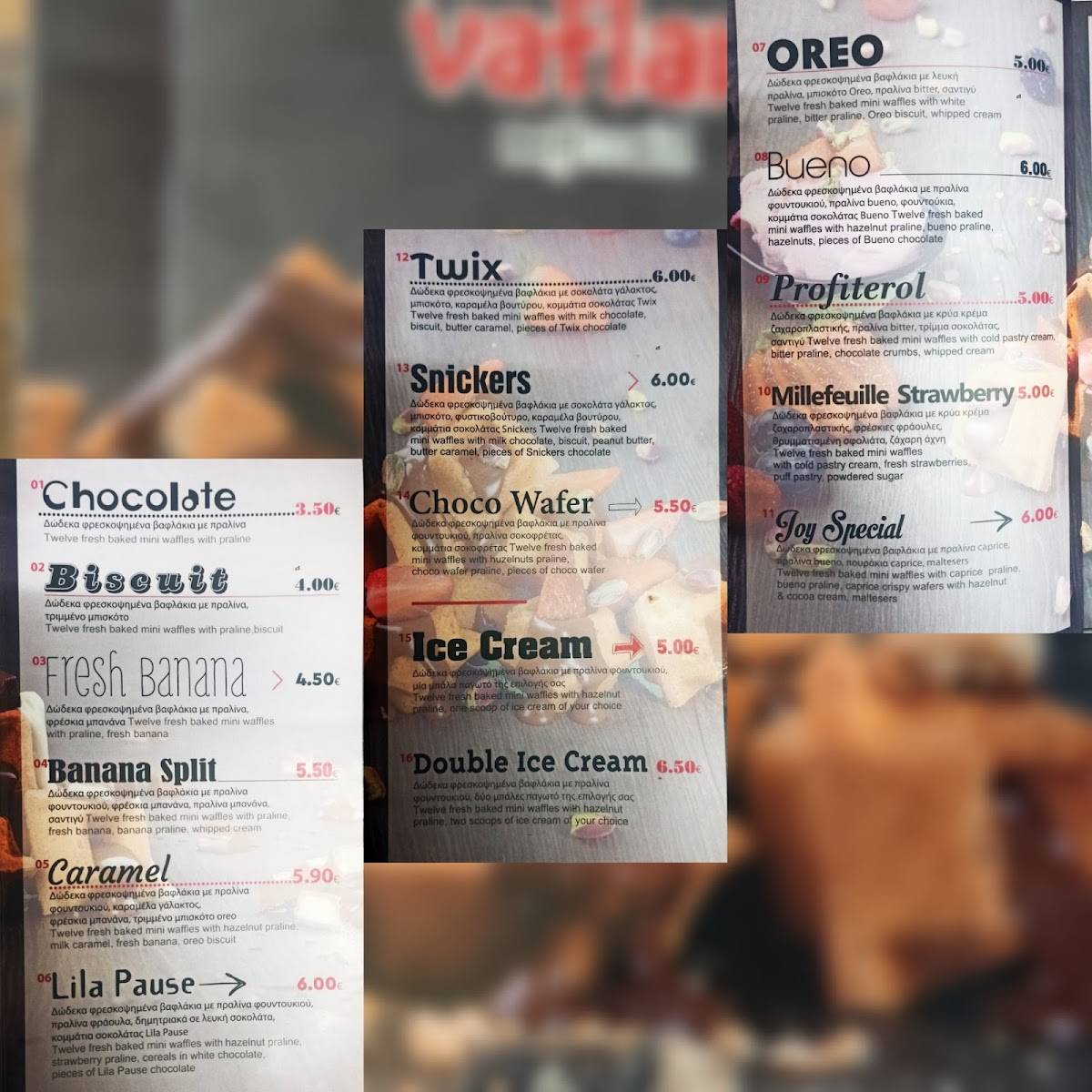 Menu at Joy food&coffee, Samos