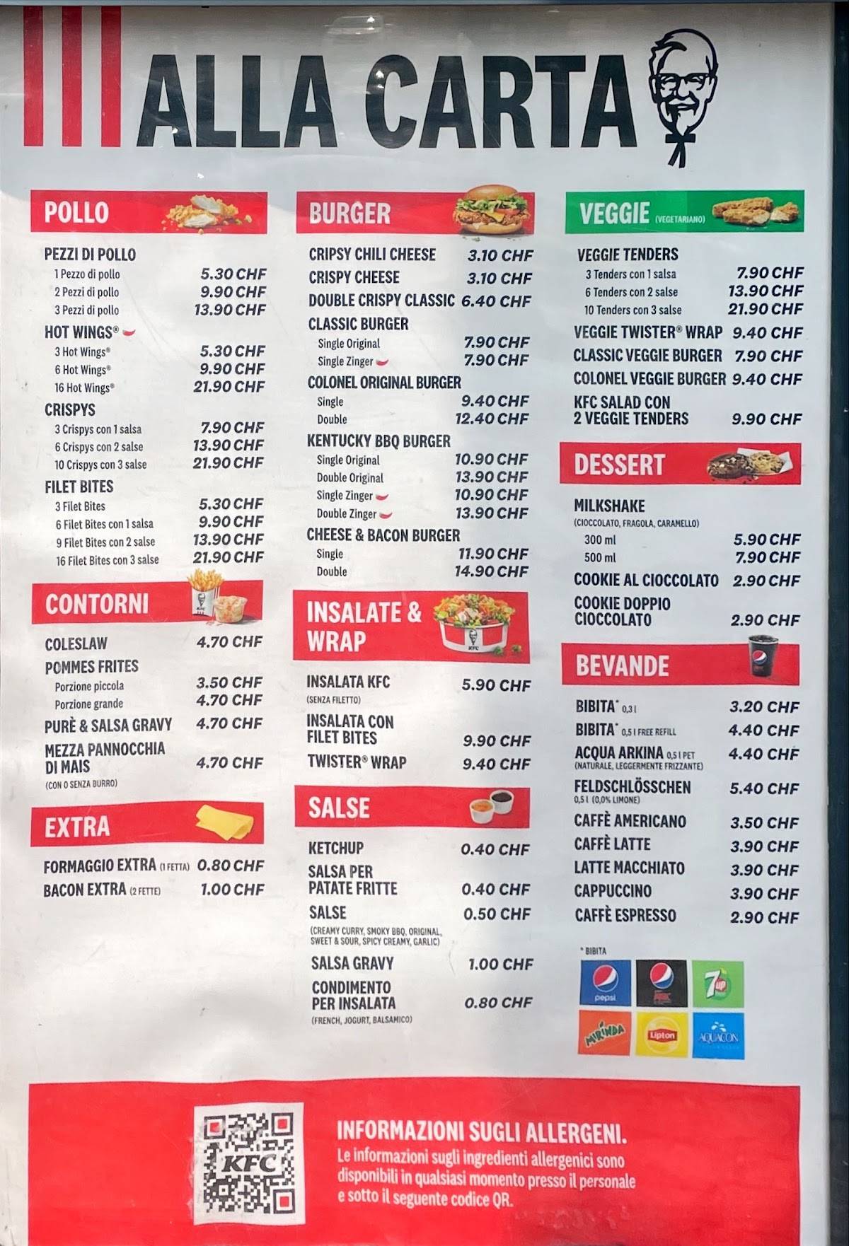 Menu di KFC 