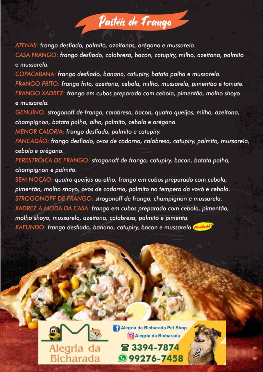 Kafundó Pastelaria Indaial cardápio