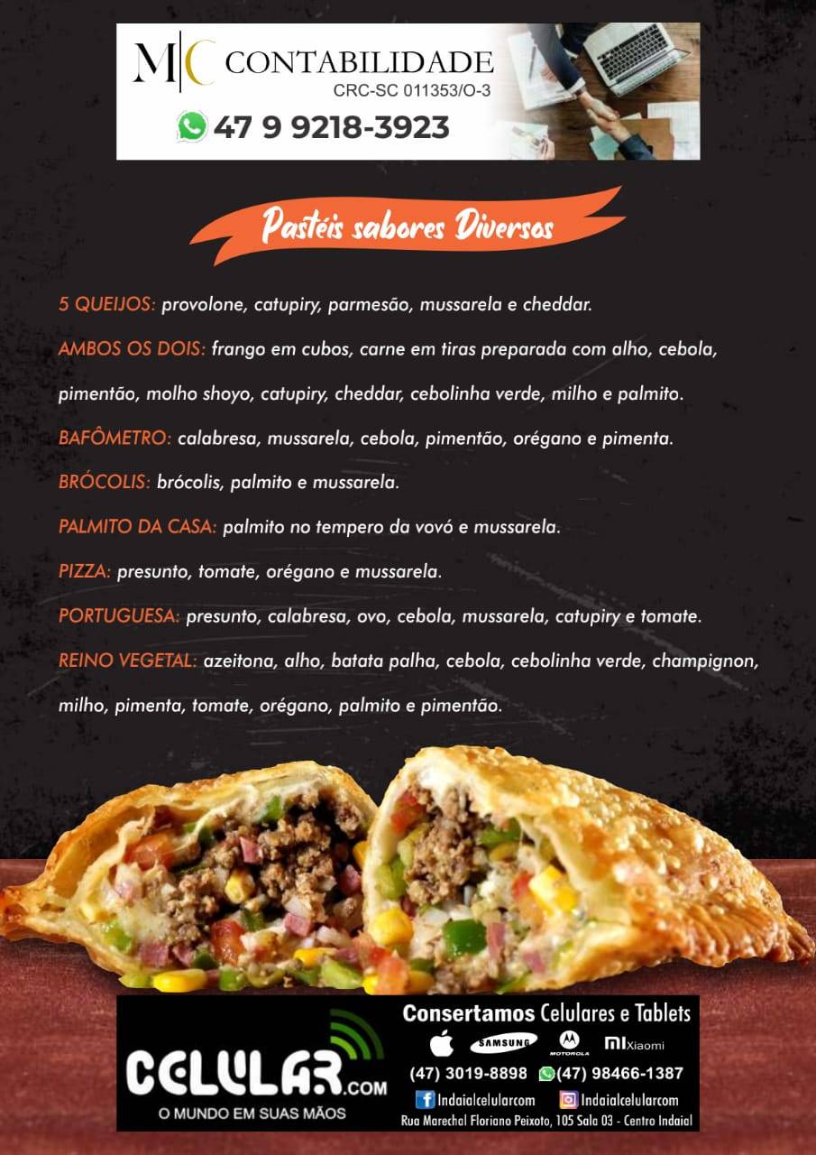 Kafundó Pastelaria Indaial cardápio