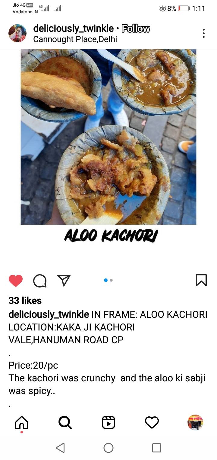 Kaku Kachodi Wale menu