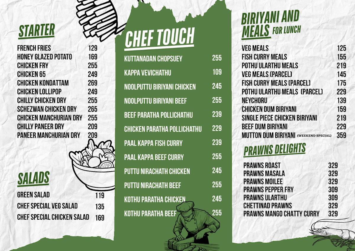 Kanthari Restaurant Kottayam menu