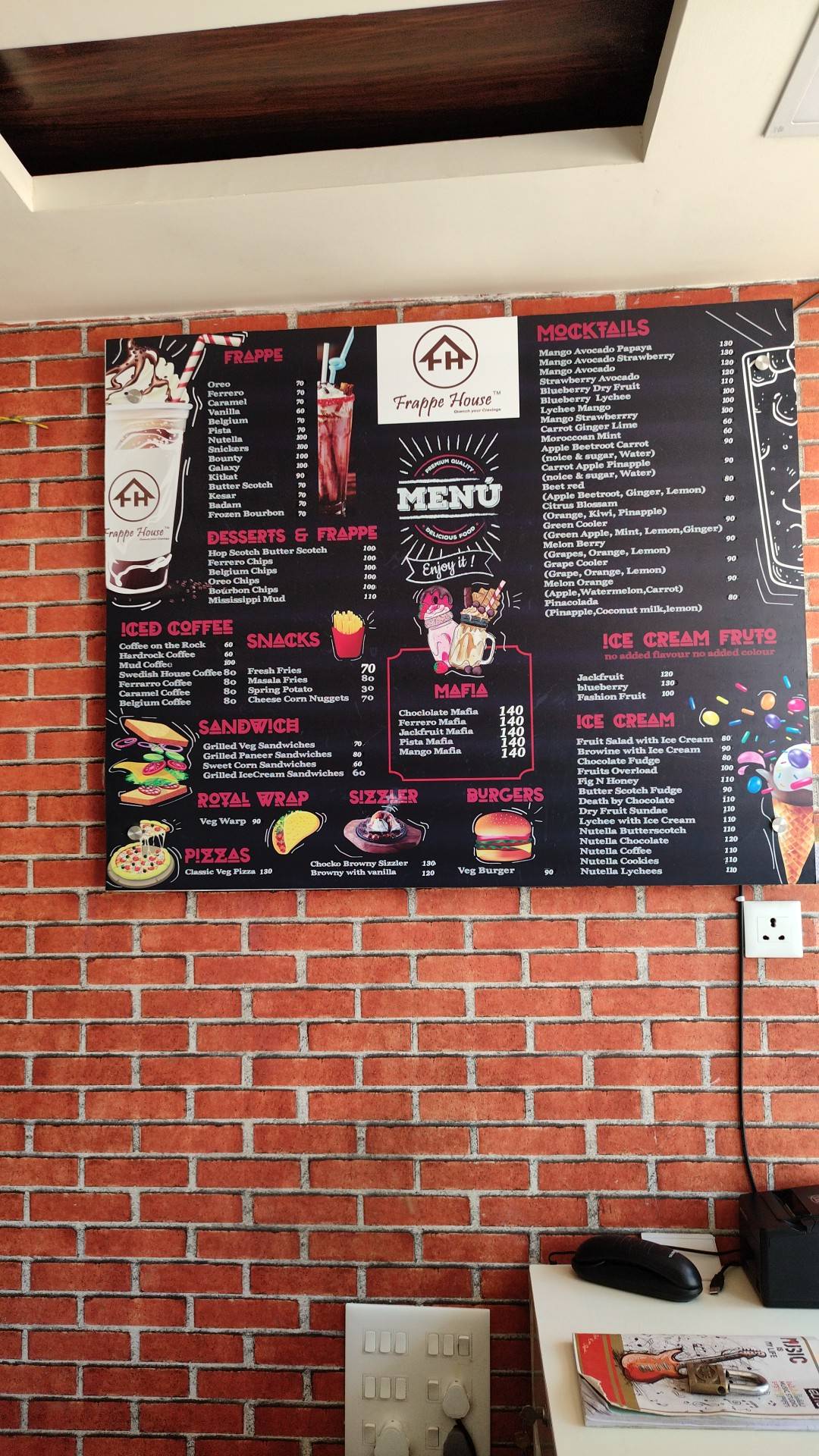 Frappe House menu