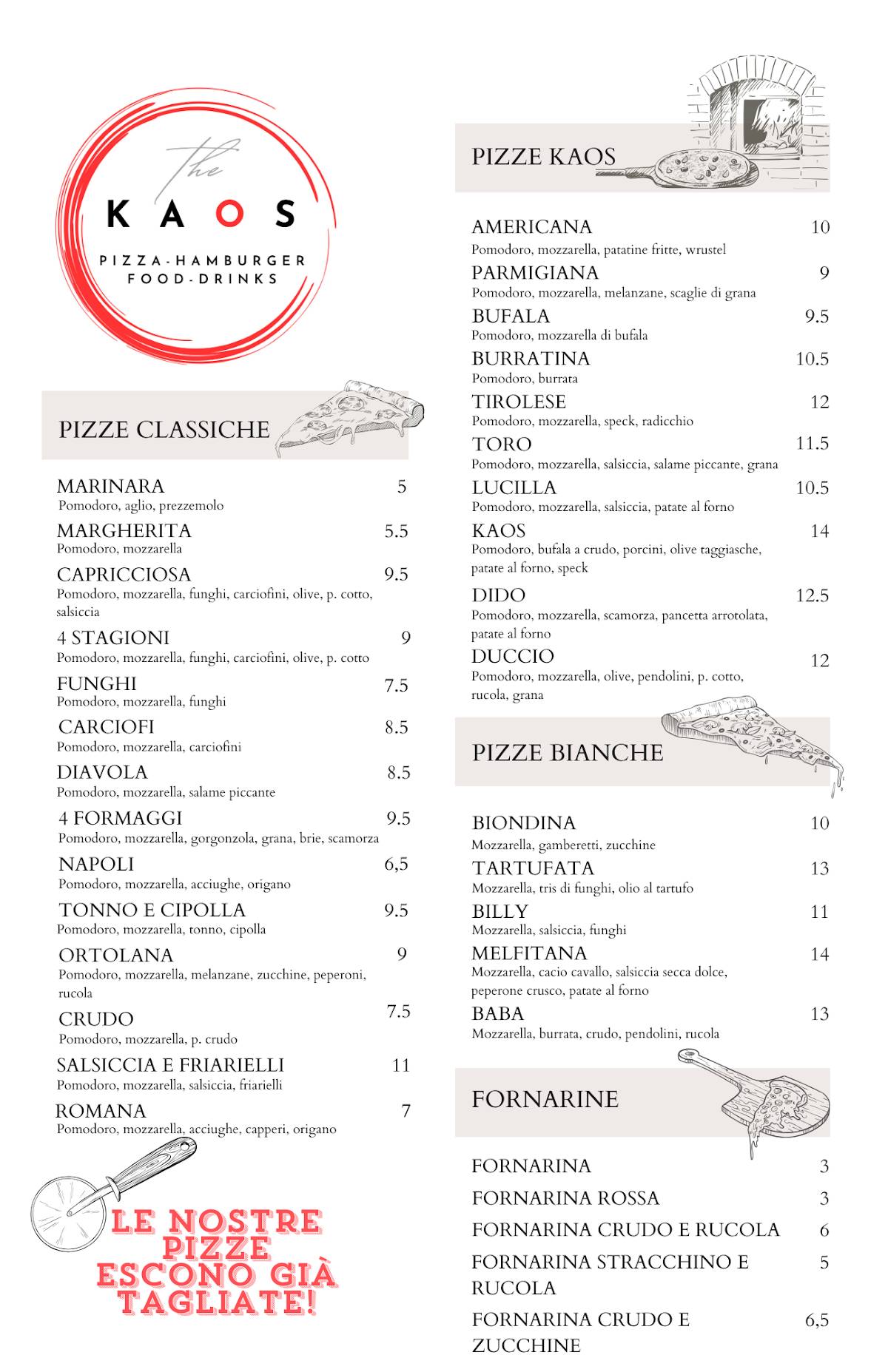 Menu di Kaos 