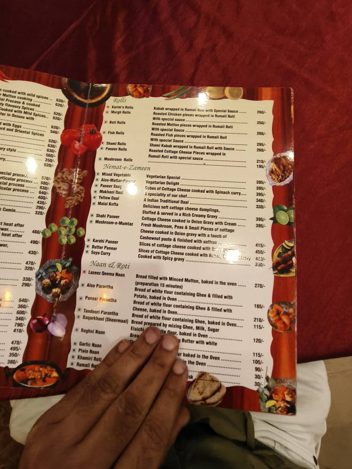 Karim's - best family restaurant in noida menu