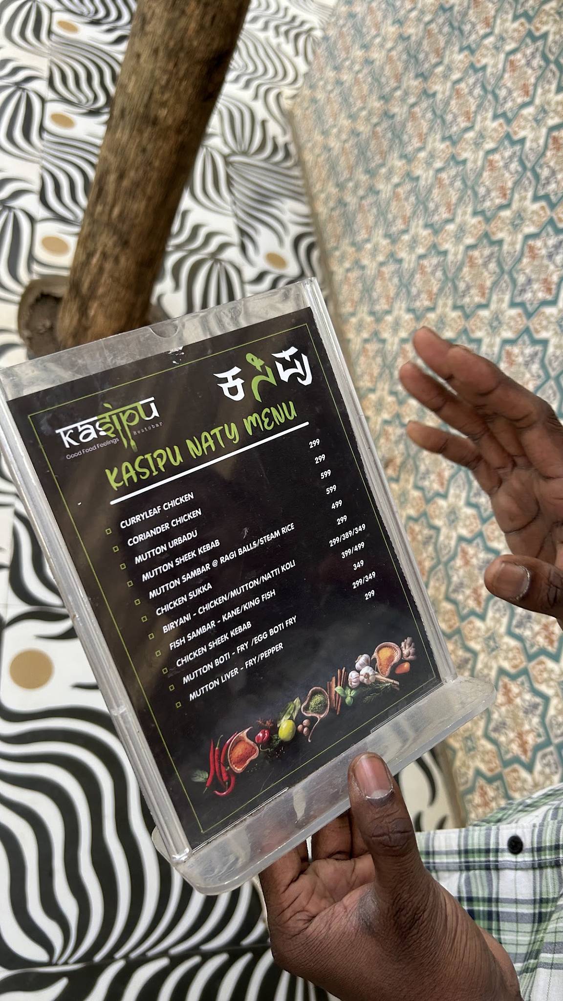 Kasipu Resto-Bar menu