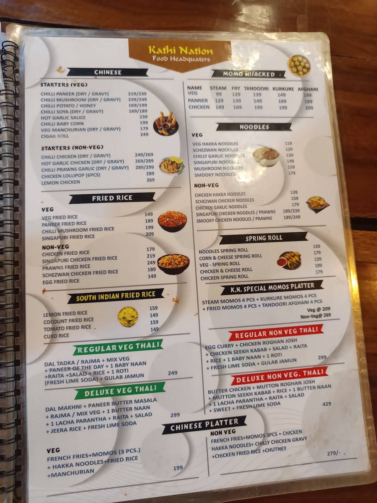 Kathi Nation menu