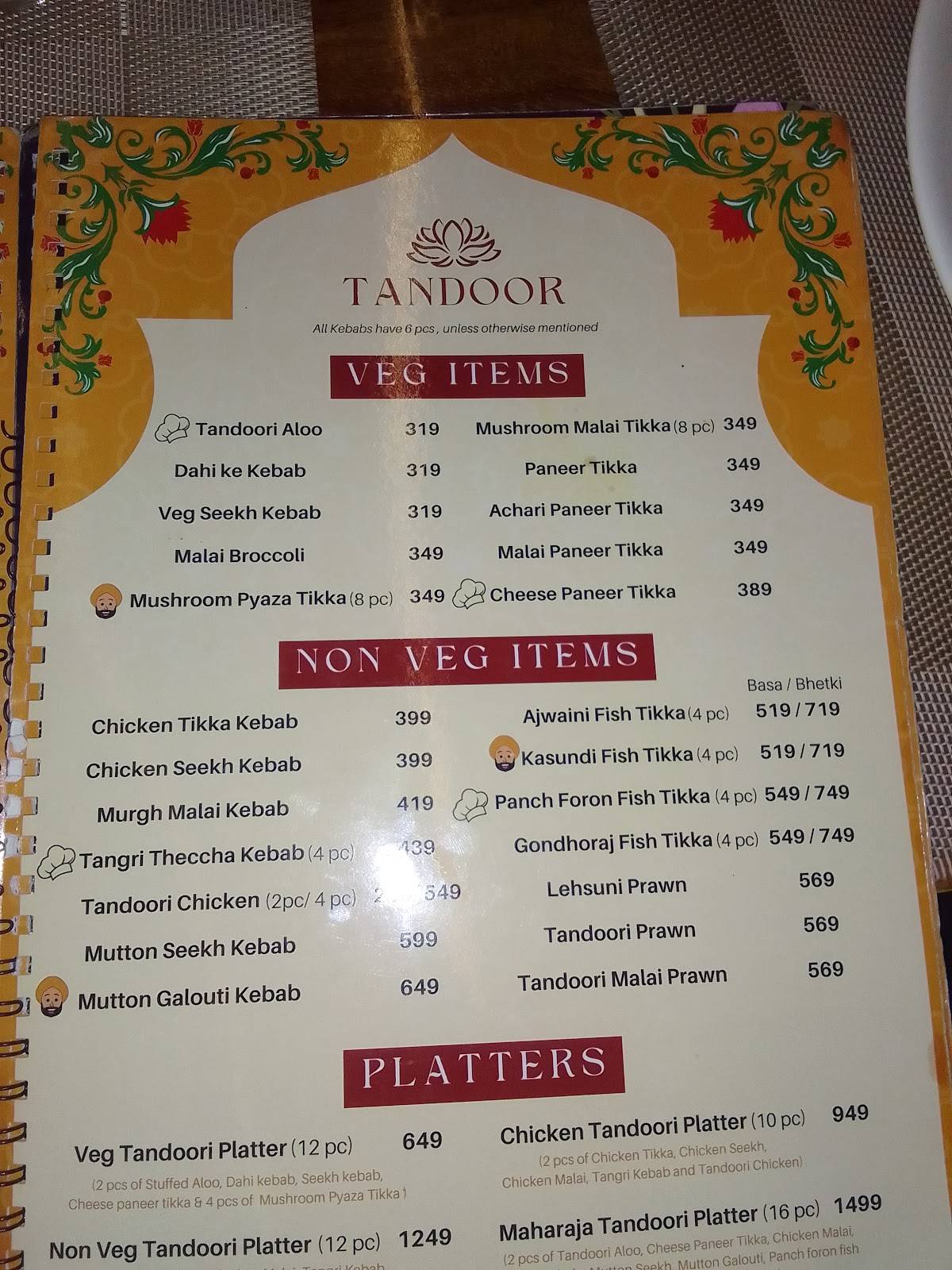 Keshariya Junction menu