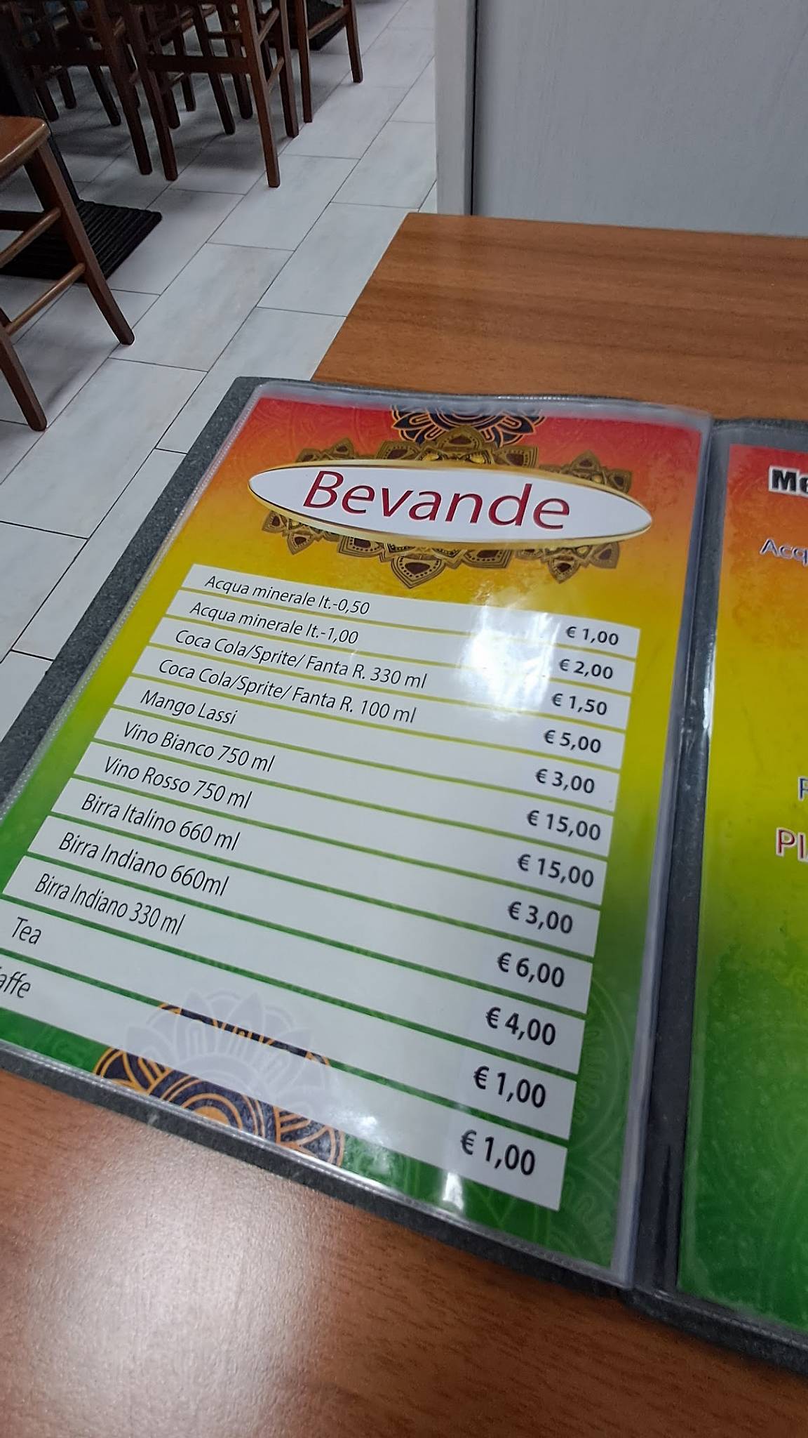 Menu di Khan 