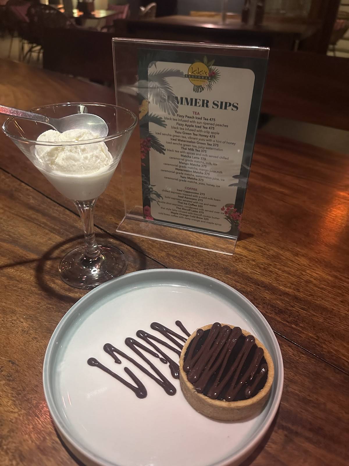 Kiki's Restobar, Alibaug menu