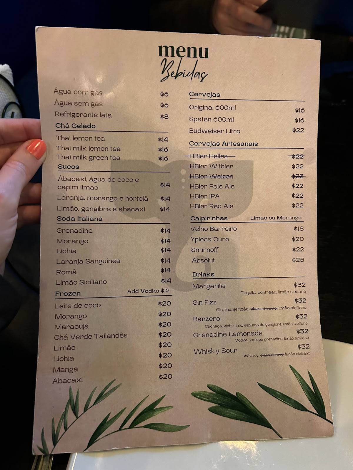 Kin Khao Restaurante Tailandês cardápio