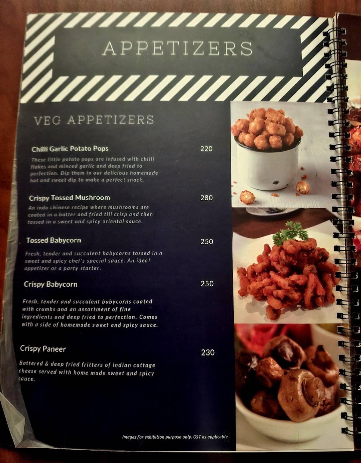 Blue Lagoon Restaurant menu