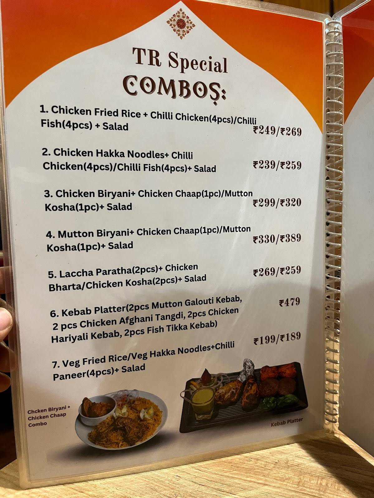 Taste-Ride menu
