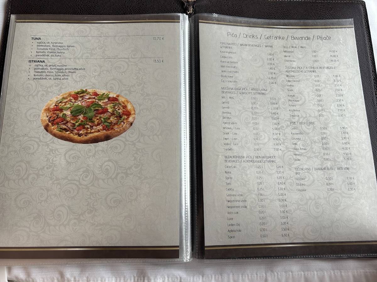 Menu di Konoba Lucky 