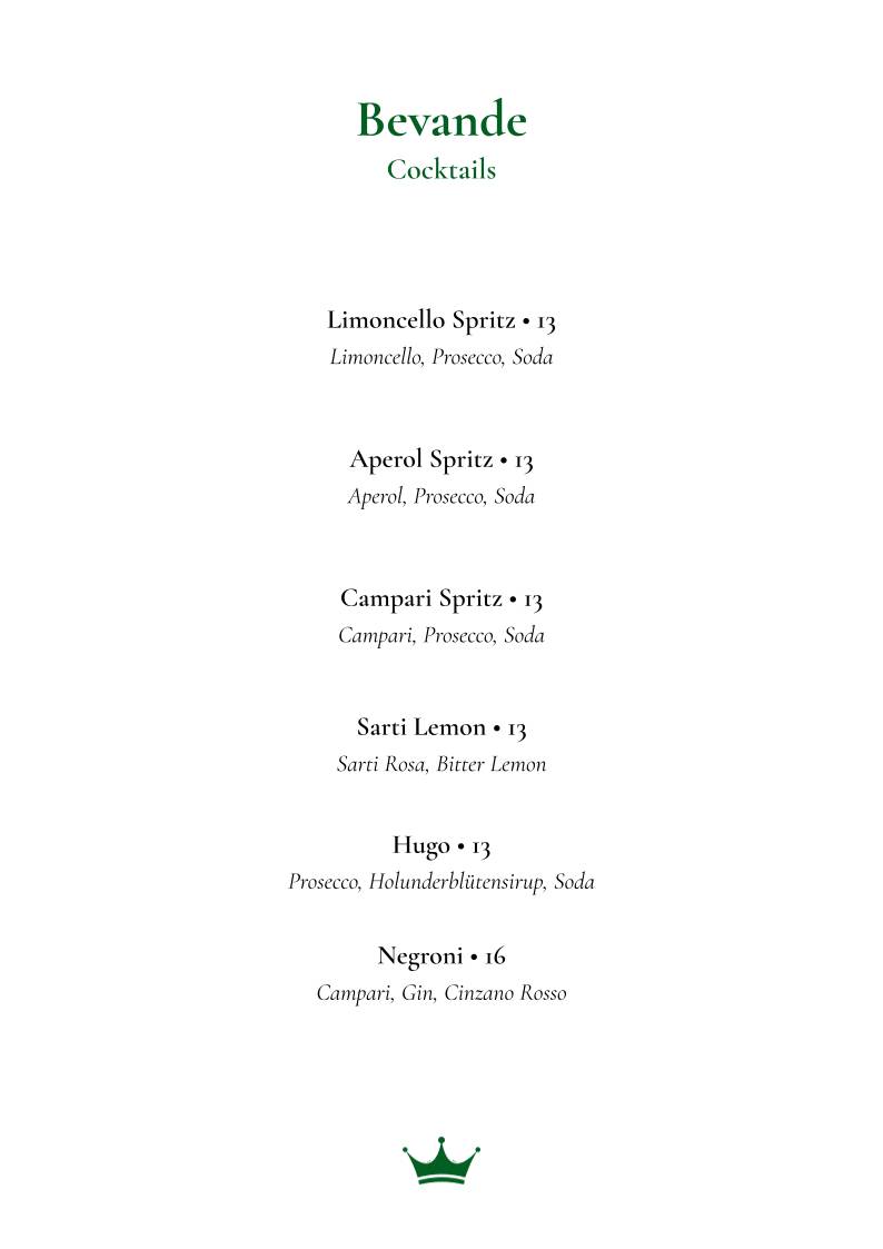 Menu di Krone 