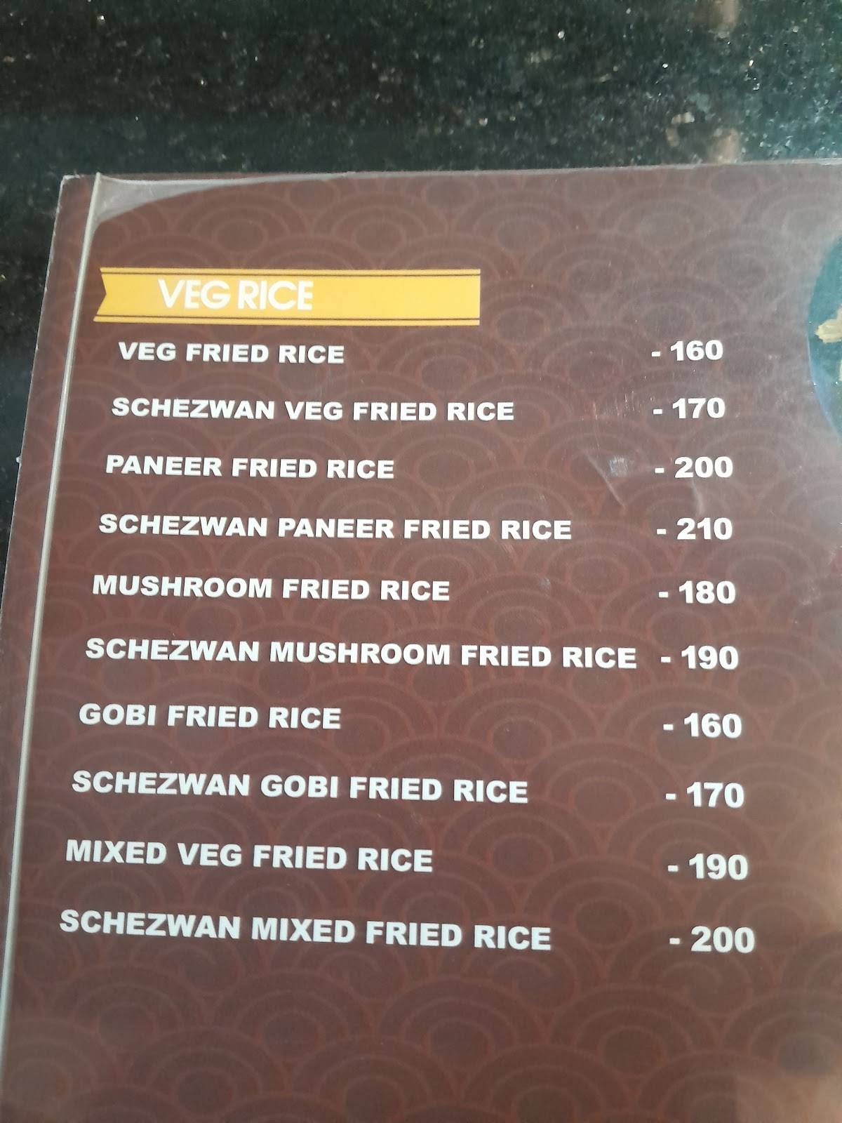 Kubera Vilas Restaurant menu