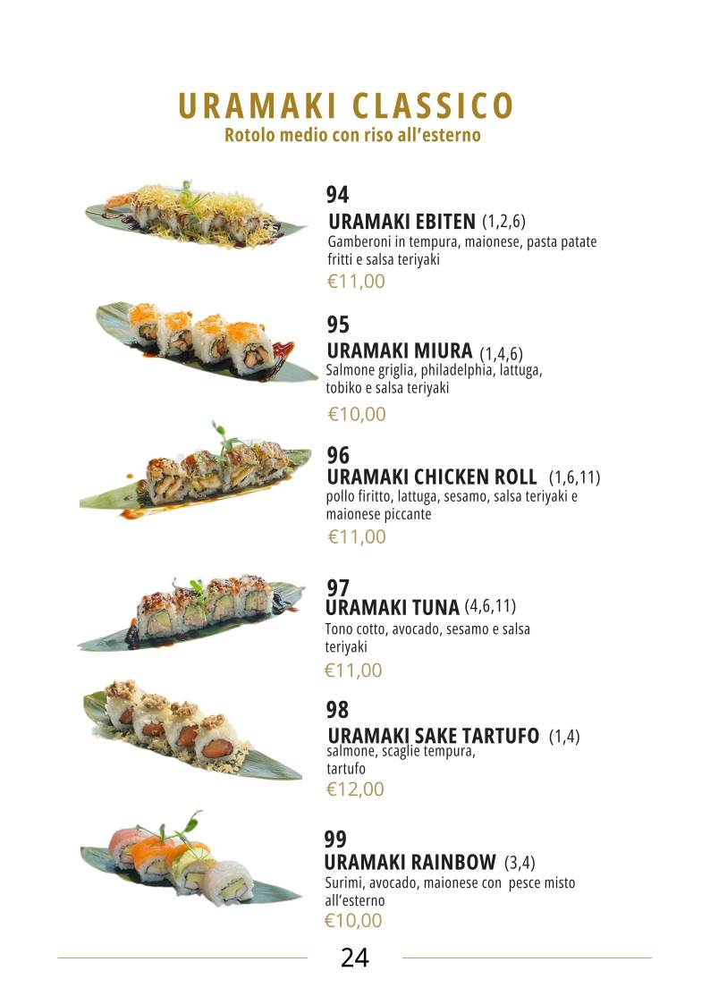 Menu di Kujira Sushi Restaurant 