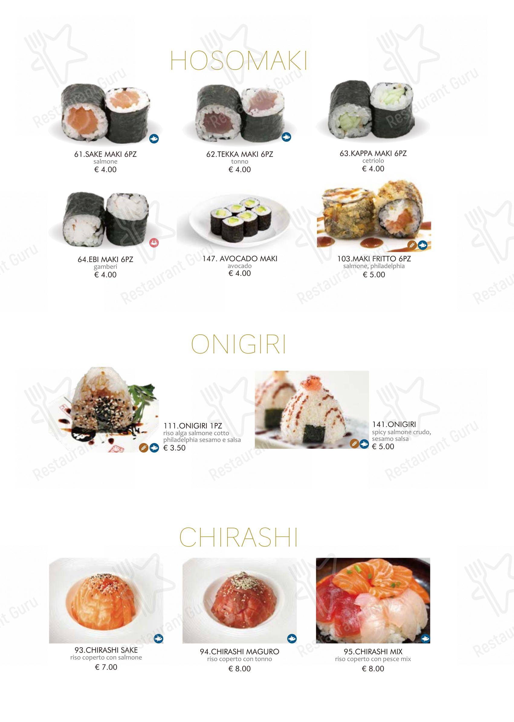 Menu di Kurama Restaurant - Основное меню