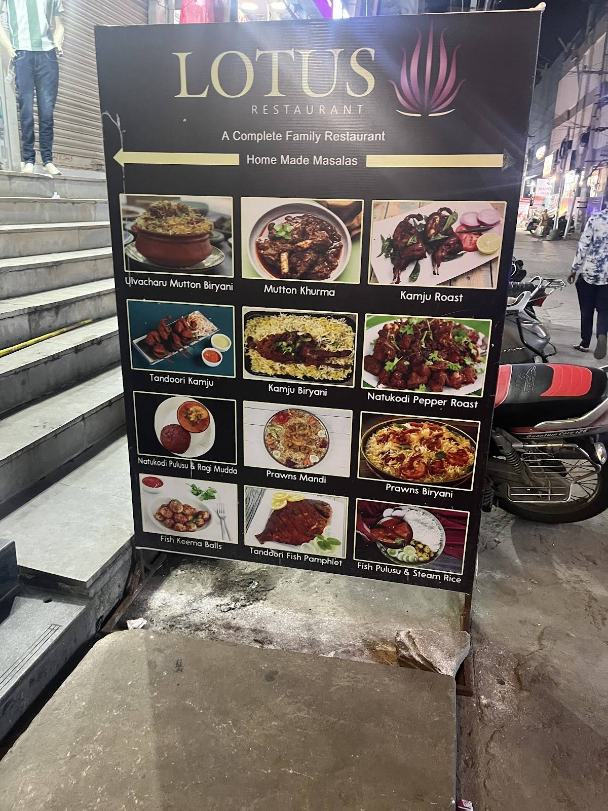 Malik Lotus Restaurant menu