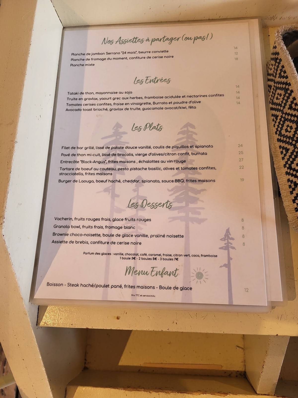 Menu de Restaurant Le Catamaran Cazaux