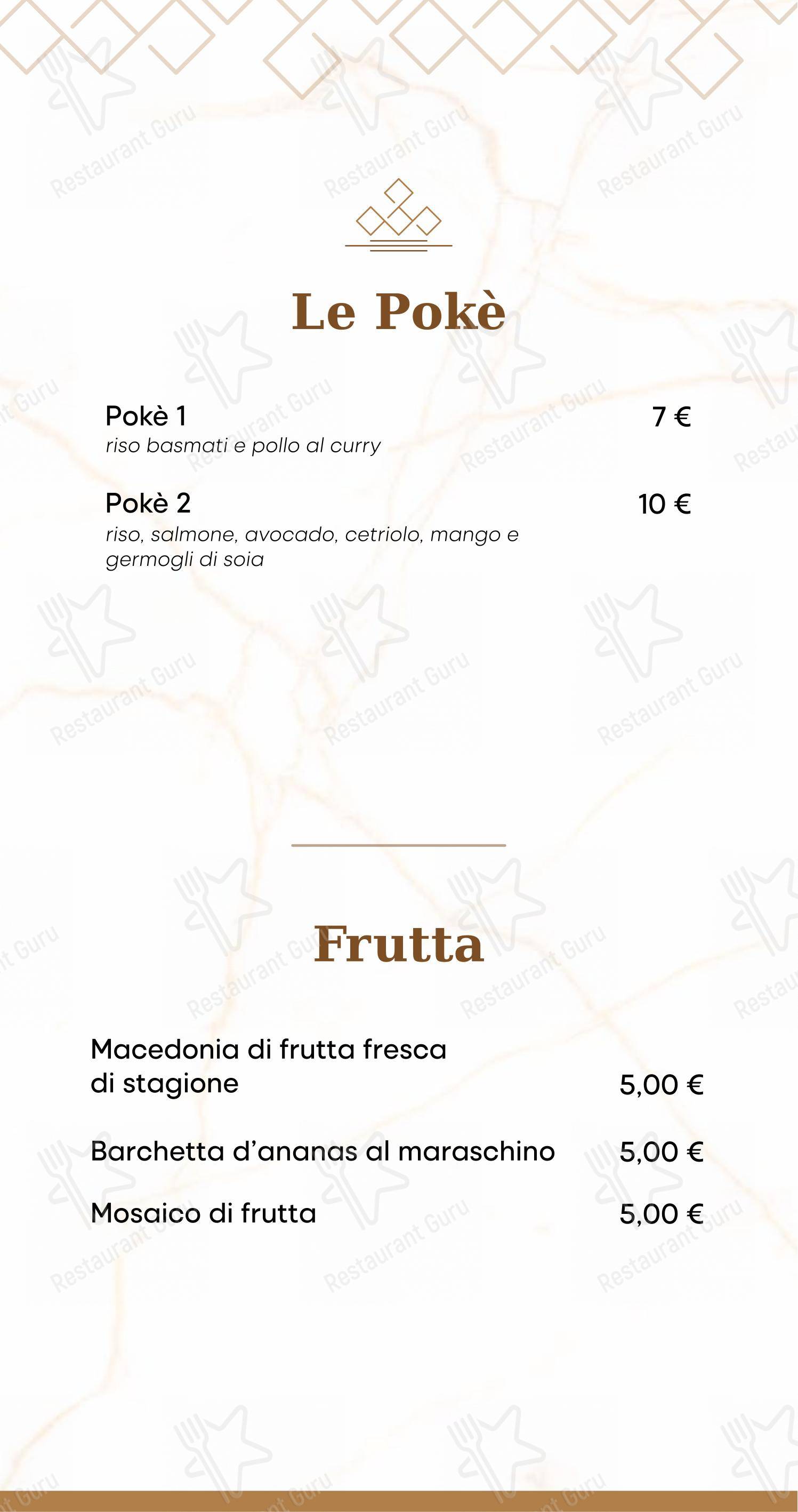 Menu di LIBERTY - Bar - Gastronomia - Pizzeria - Pasticceria - Menu