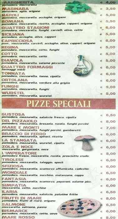 Menu di Ristorante L'Imperadore 