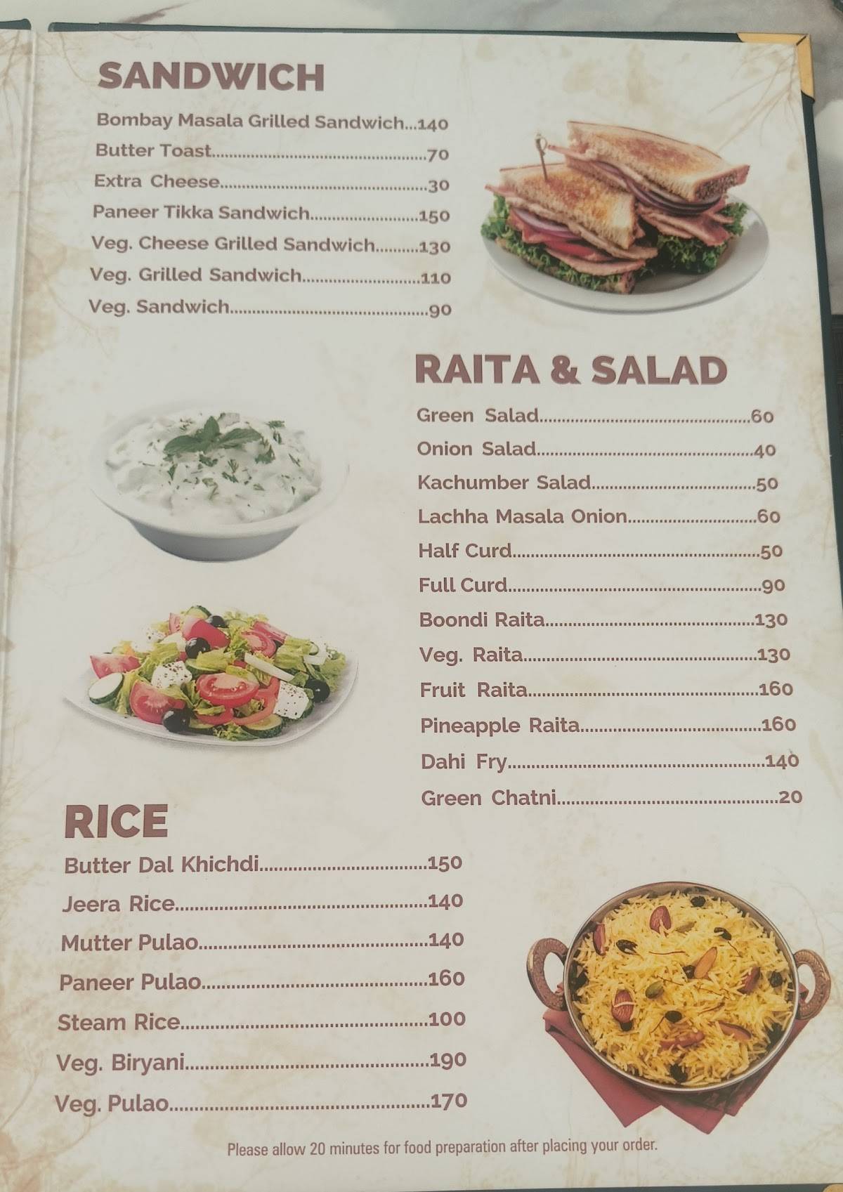 LOTUS HIGHWAY KING RESTAURANT menu