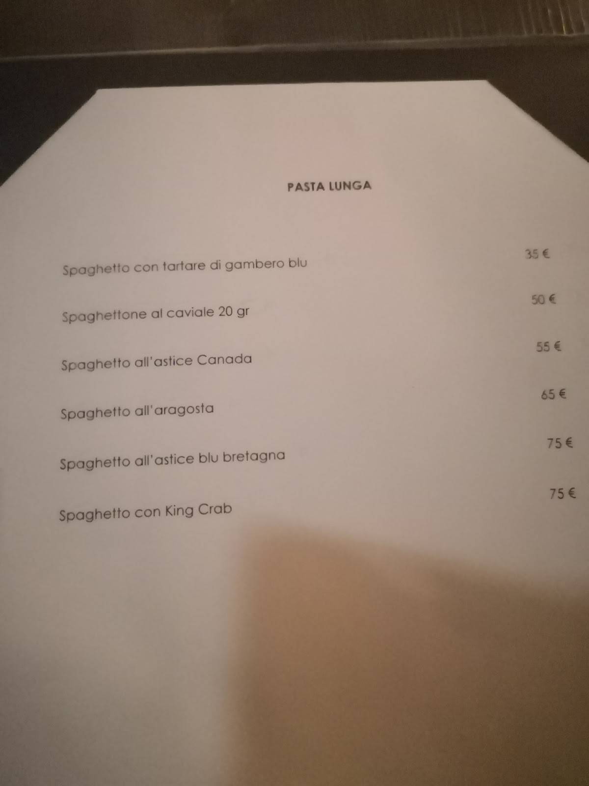 Menu di La Bullona 