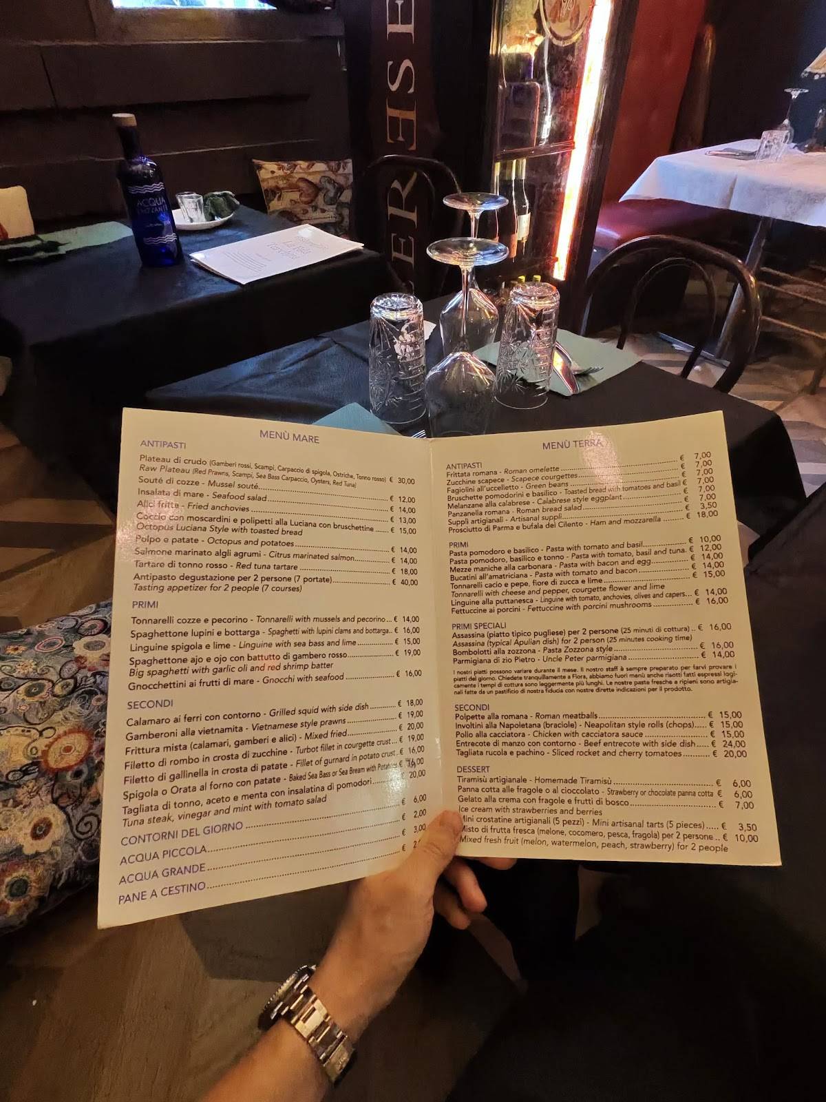 Menu di La Fata Turchina 