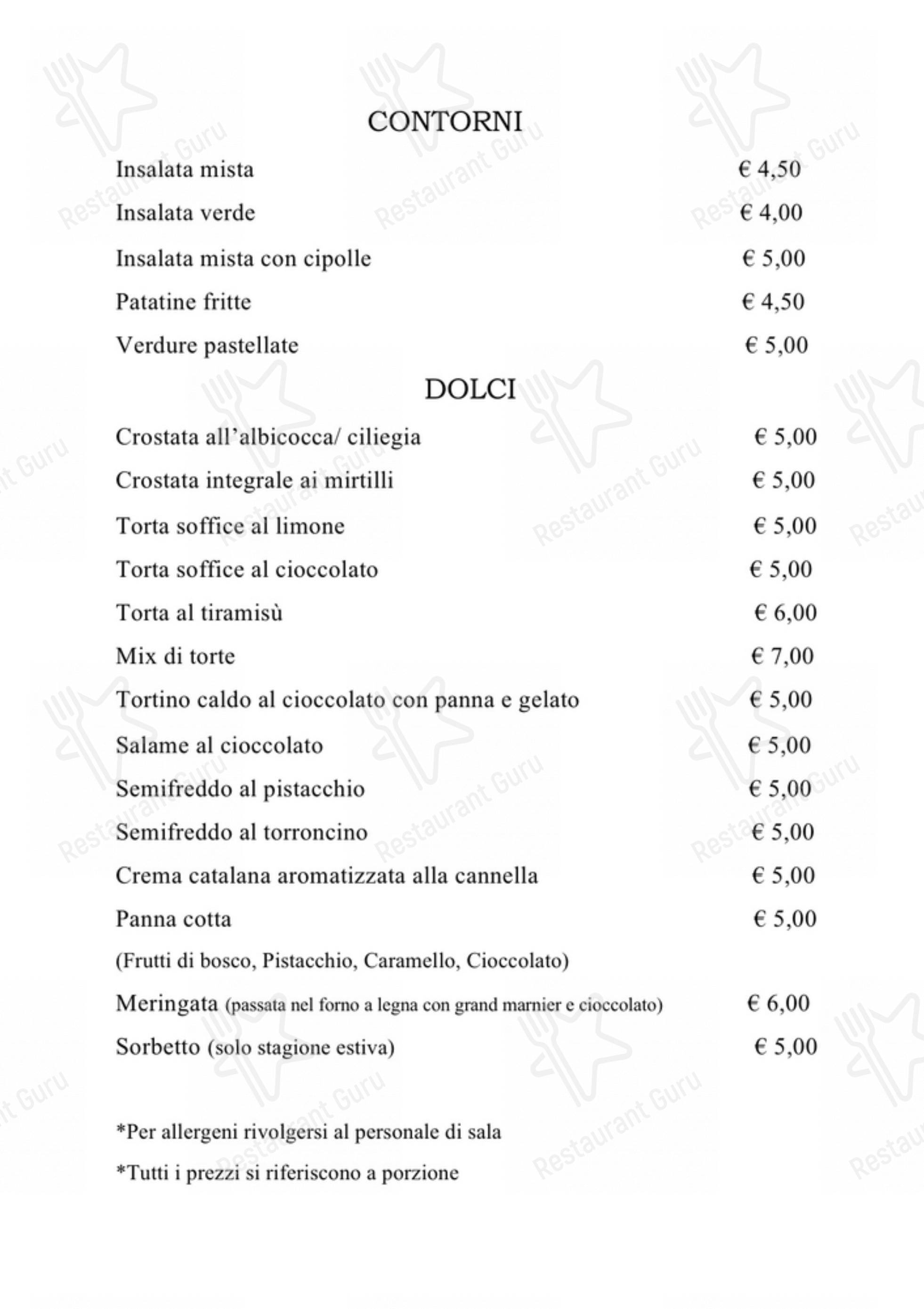 Menu per La Fiera del Gusto in Parma