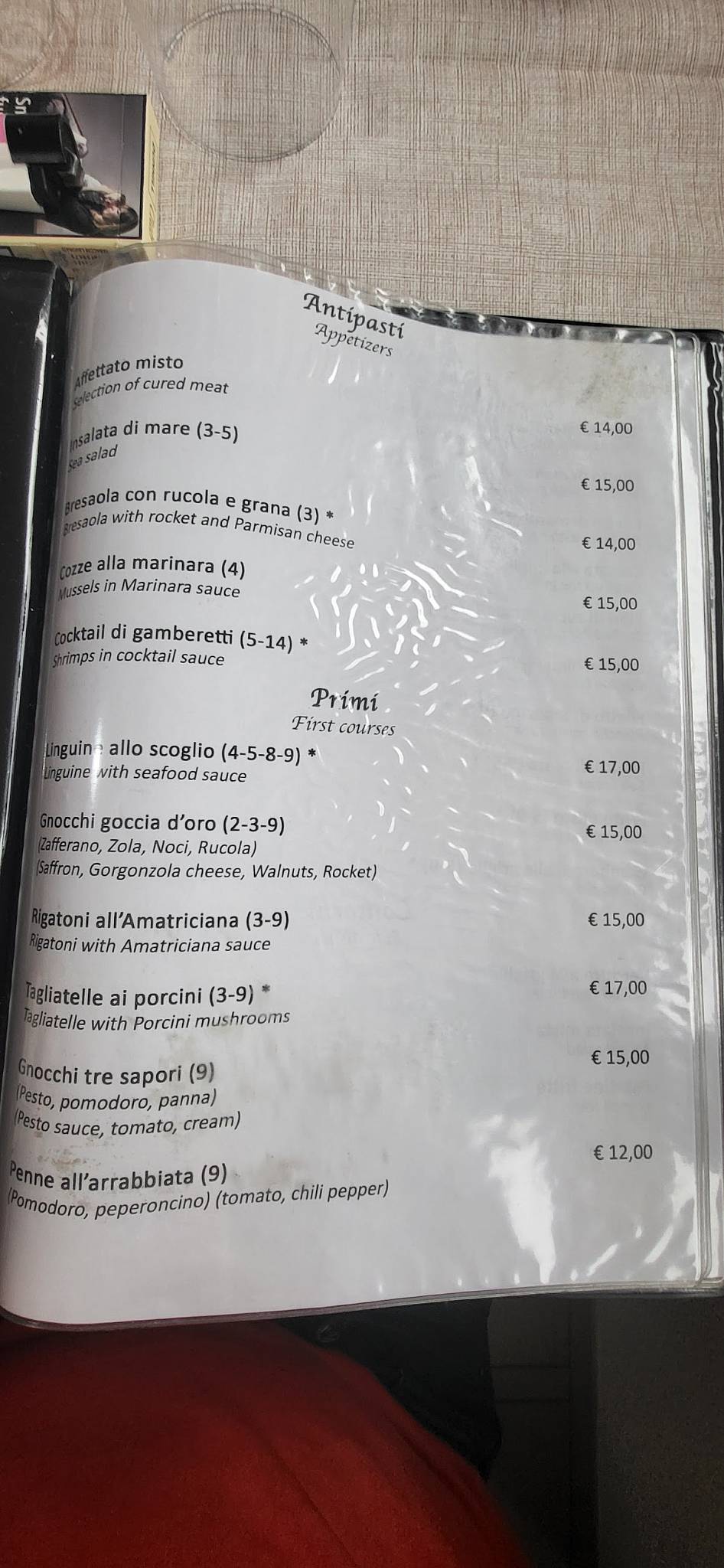 Menu di La Fontana Ristorante Pizzeria 