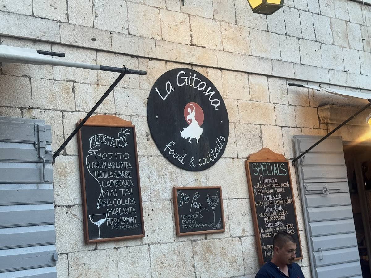 Menu di La Gitana 