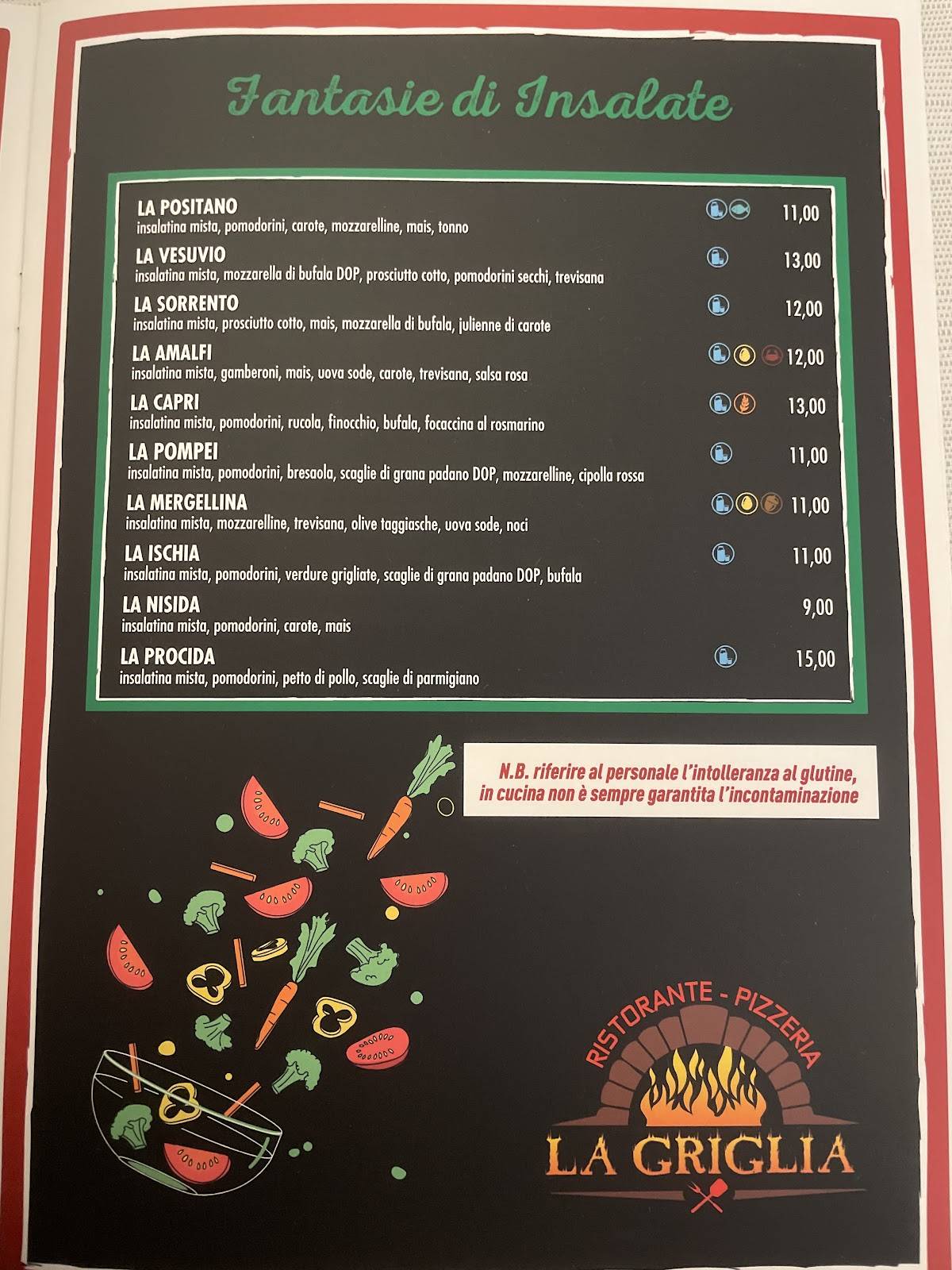 Menu di La Griglia 