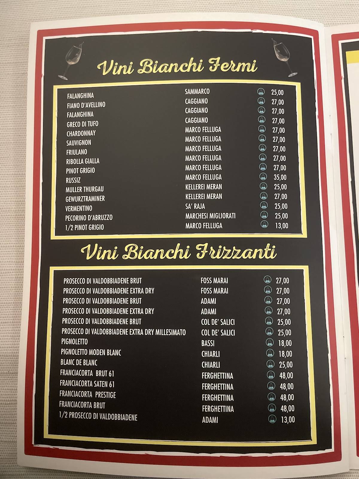 Menu di La Griglia 