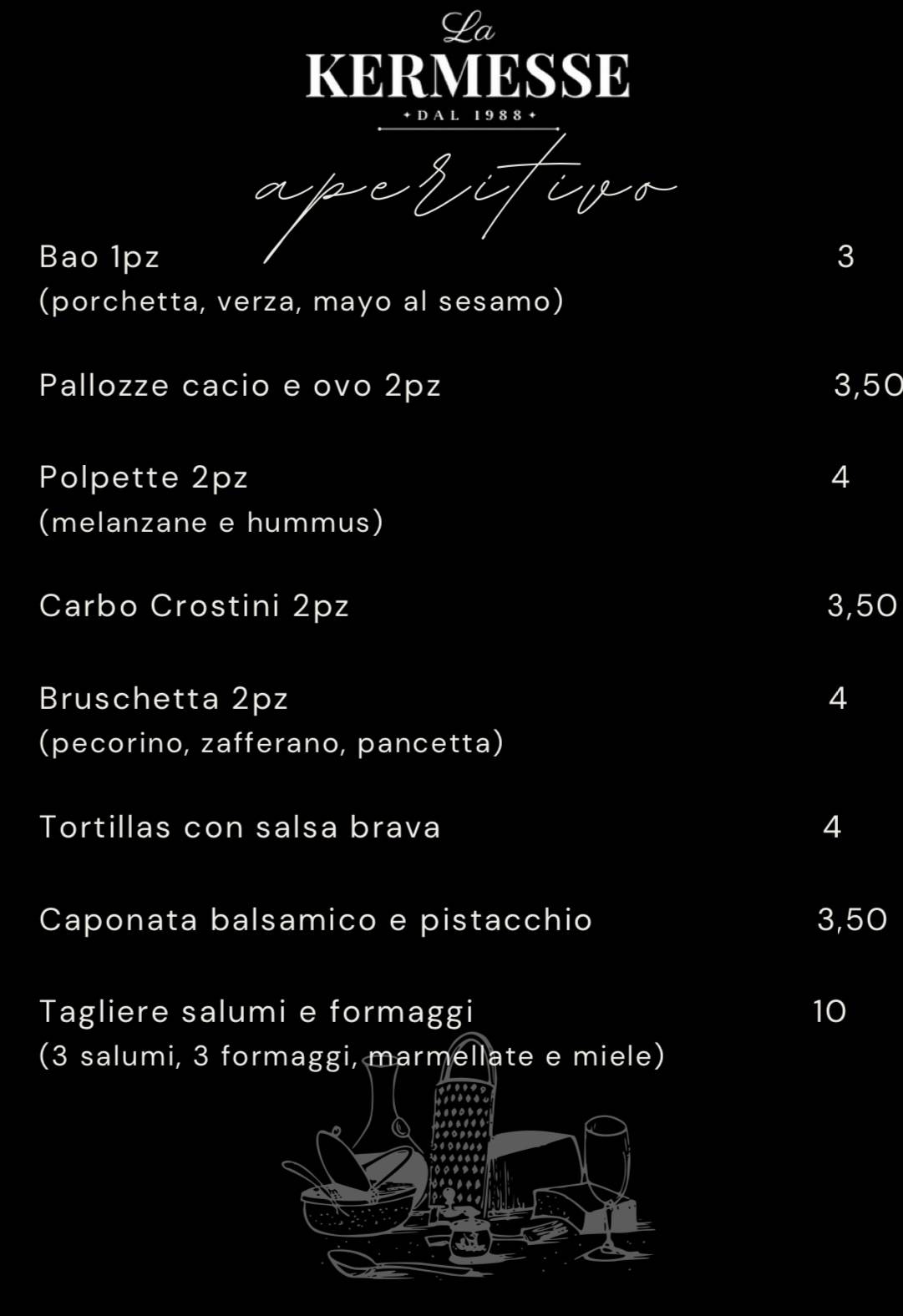 Menu di La Kermesse 