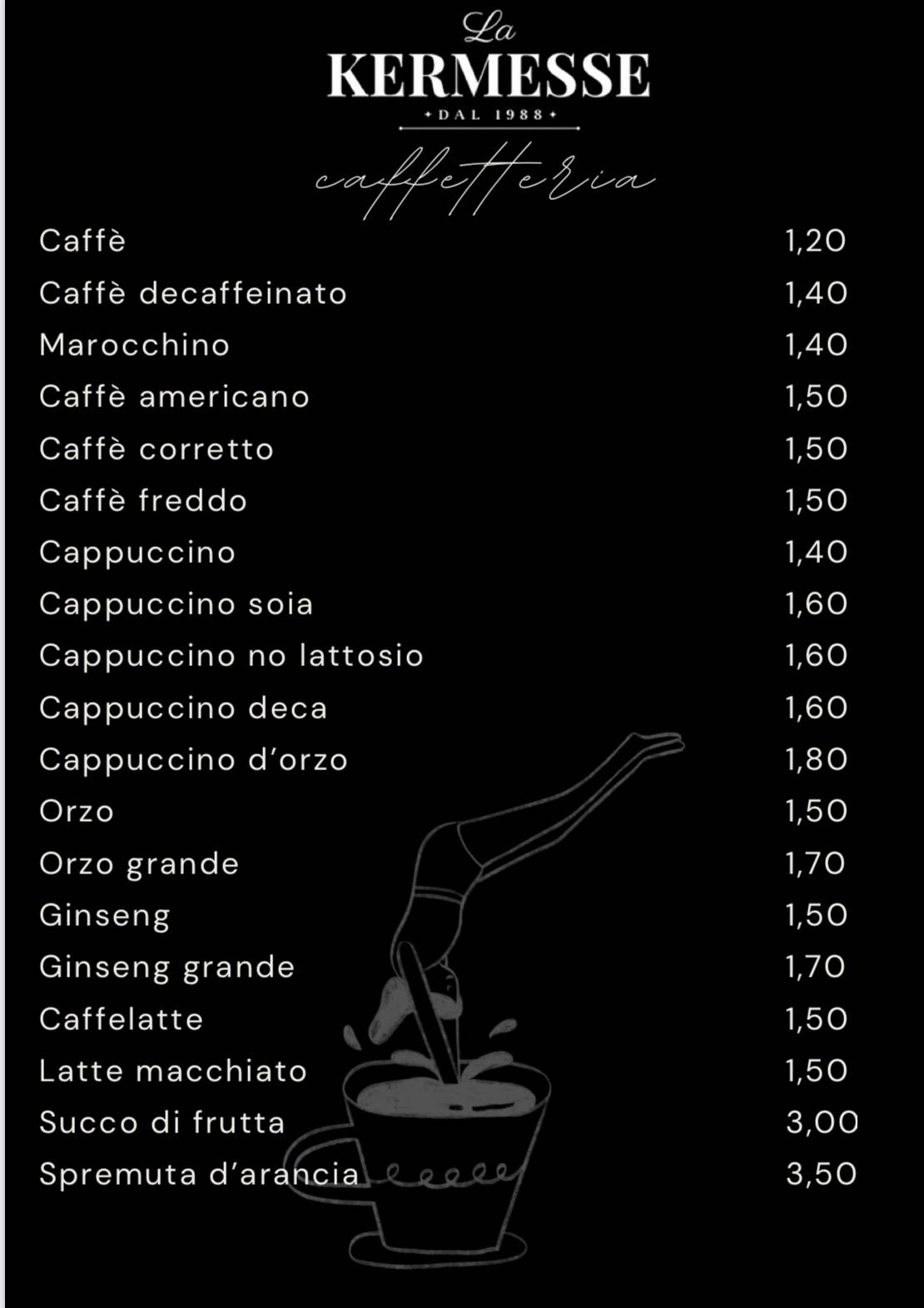 Menu di La Kermesse 