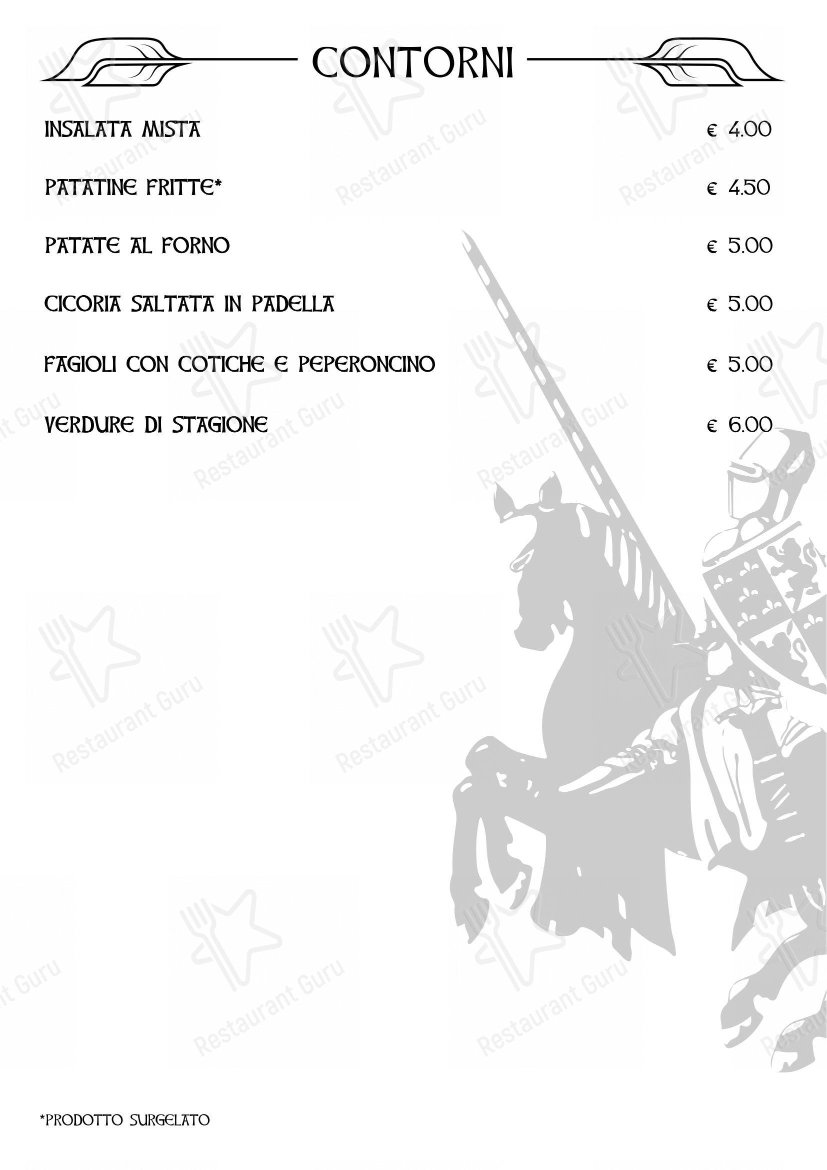 Menu di La Locanda Del Cavaliere - Menu