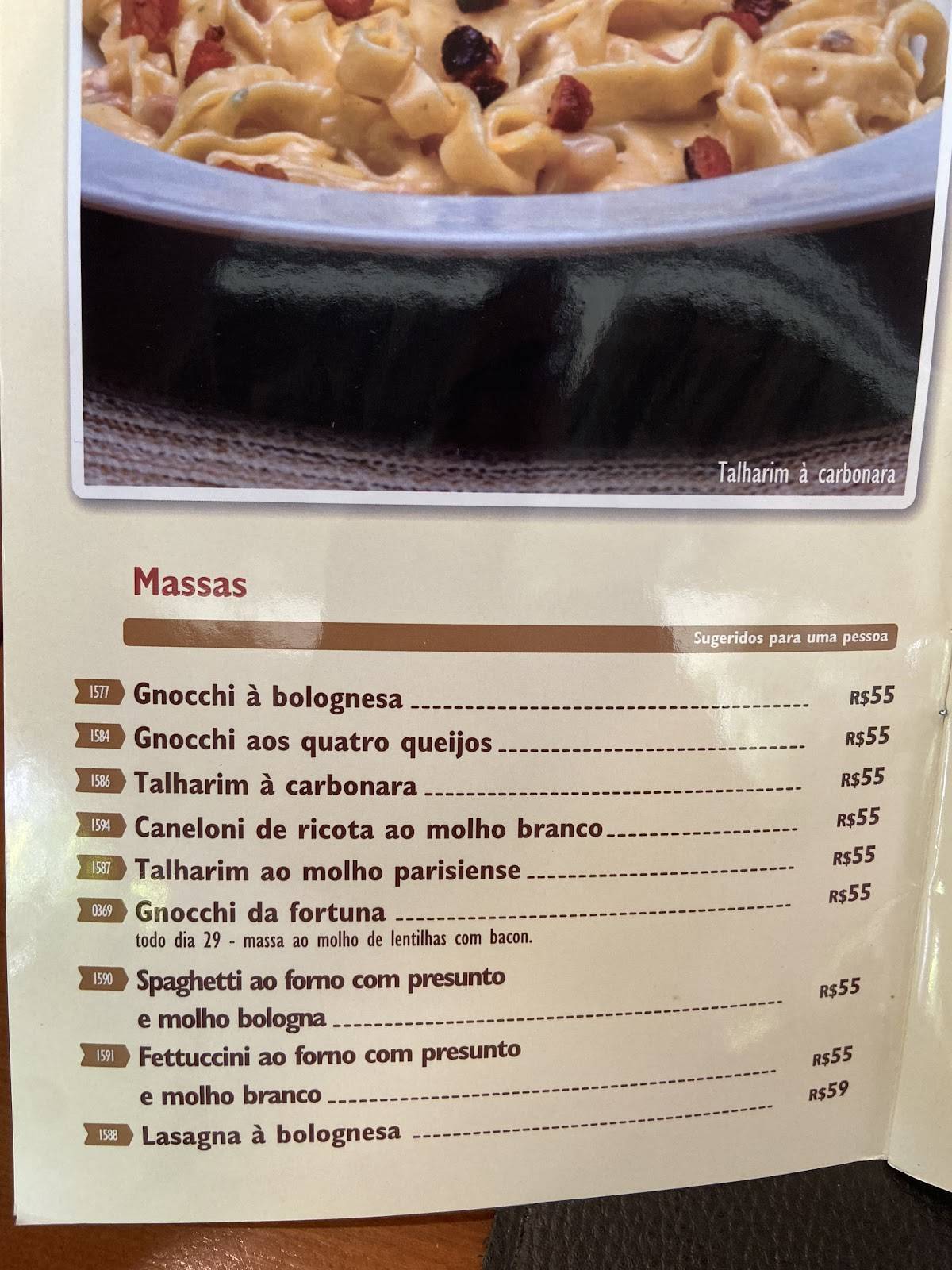 La Mole Tijuca cardápio