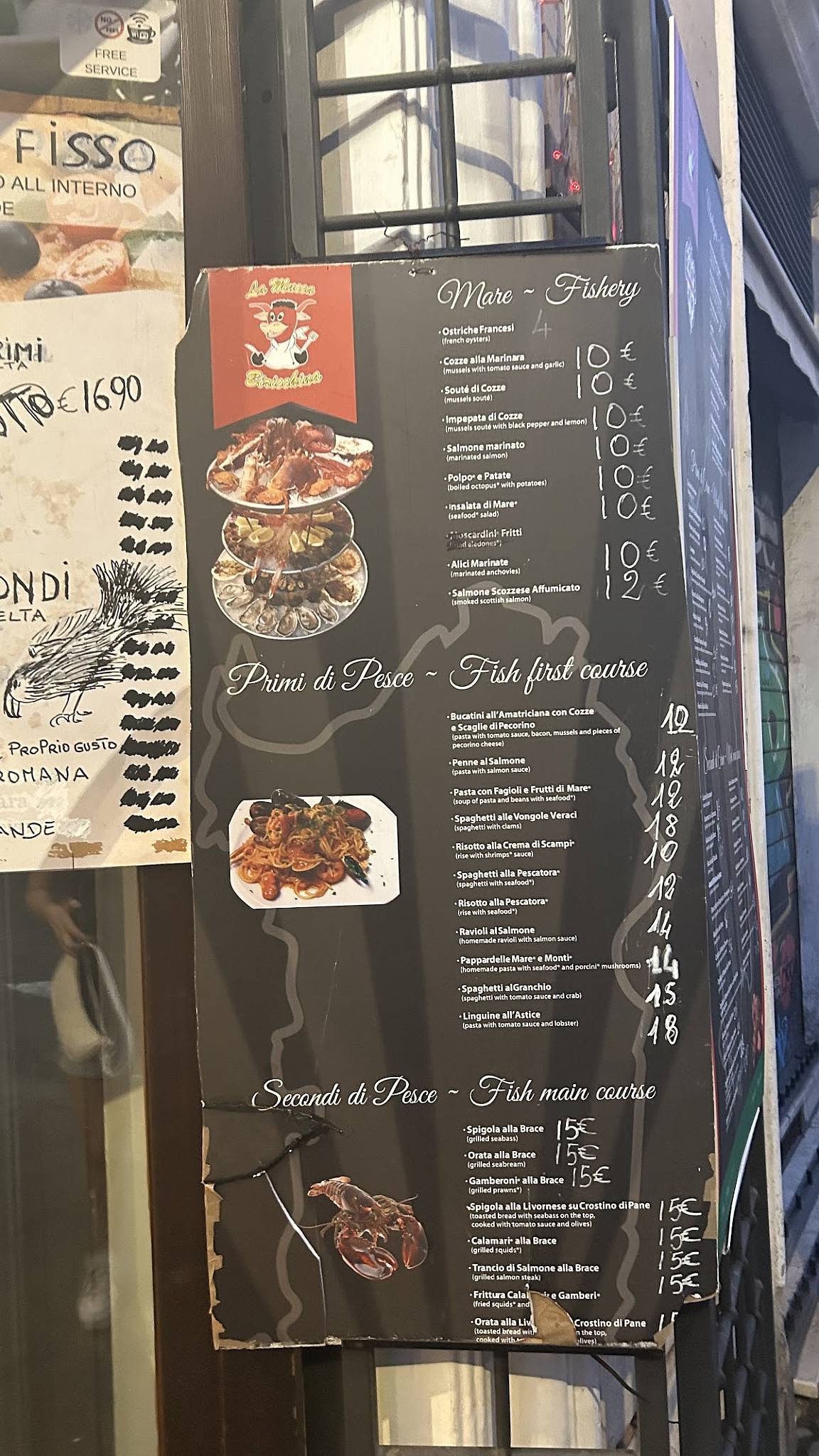 Menu di La Mucca Biricchina 