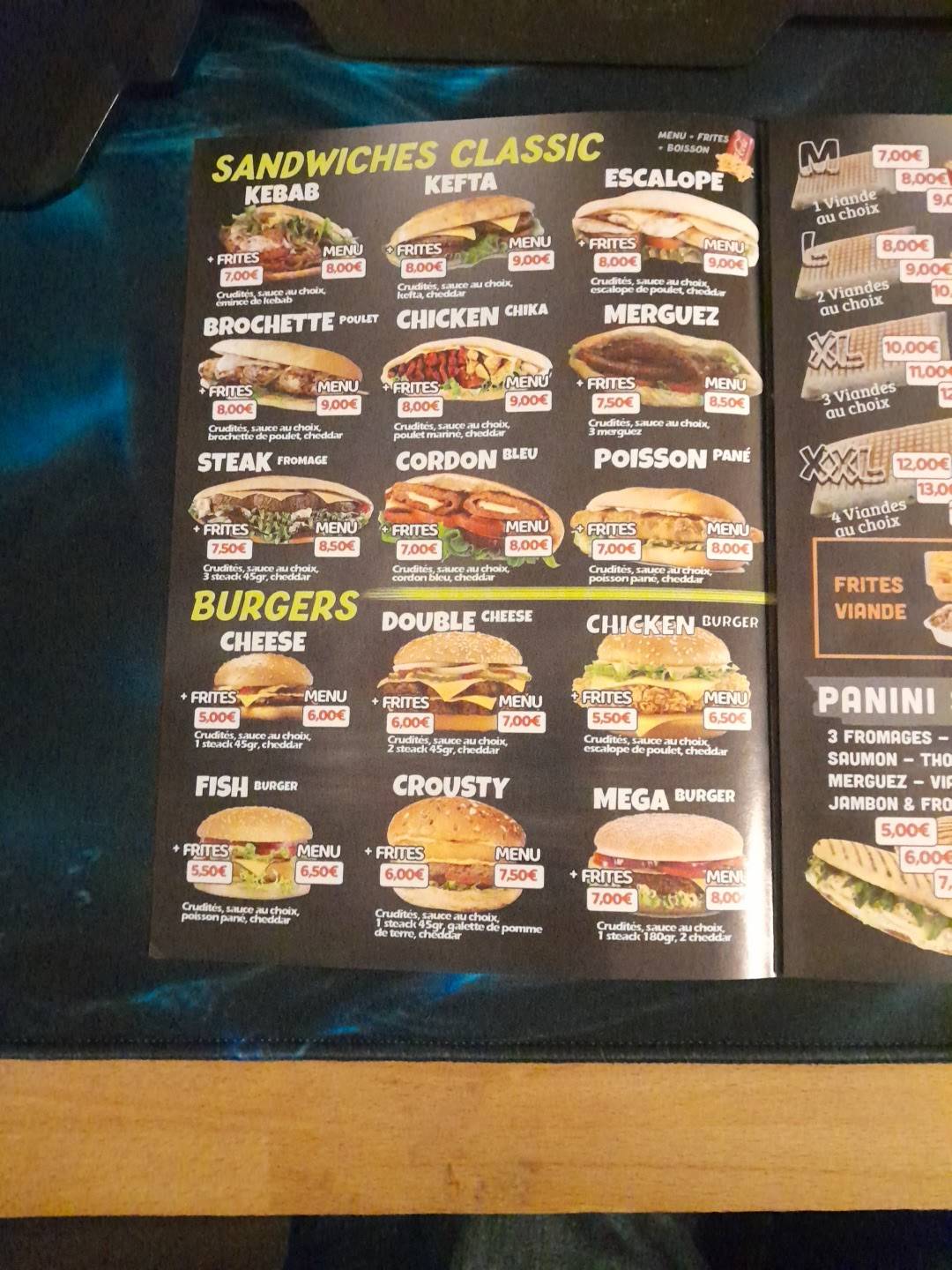 Menu de La Storia