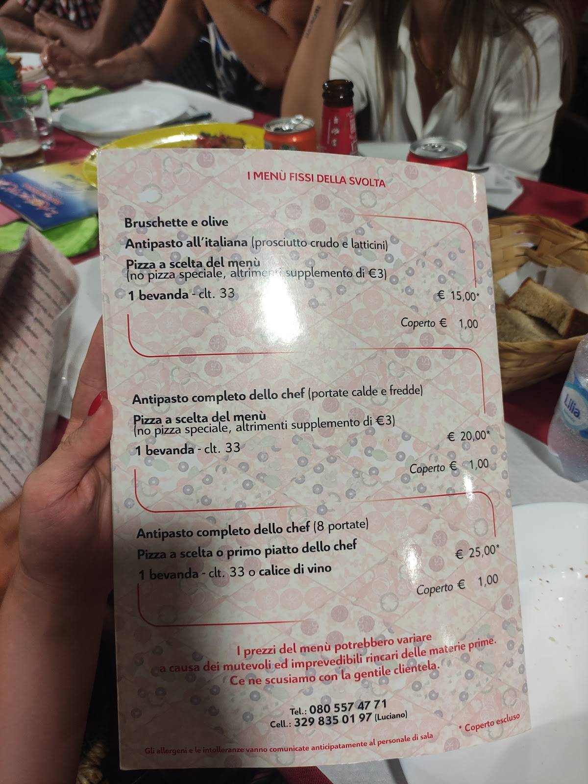 Menu di La Svolta Ristopizza 