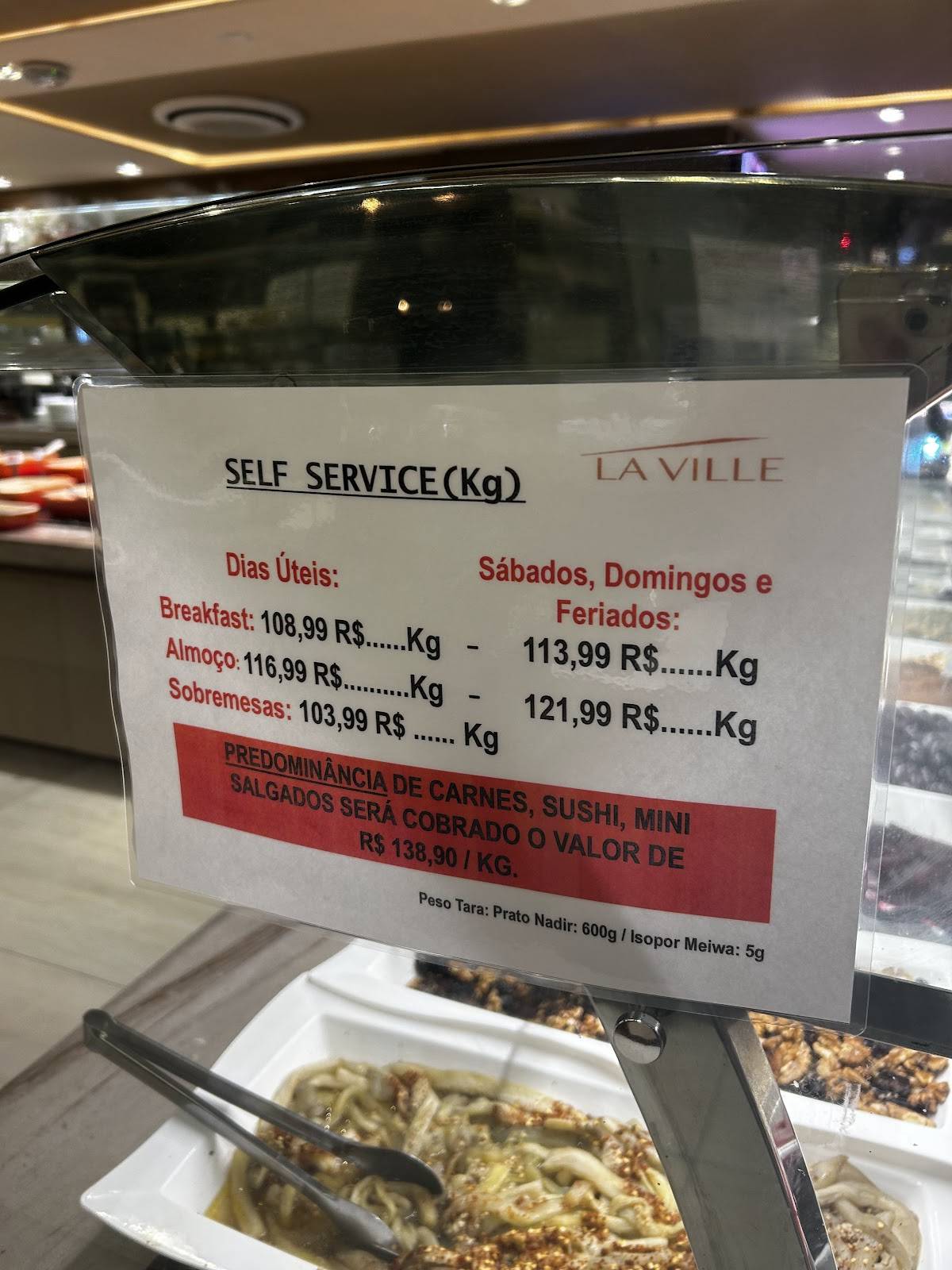 Padaria La Ville cardápio