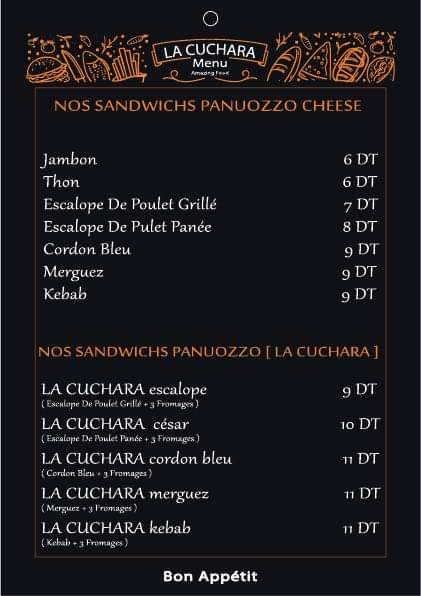 Menu de La cuchara