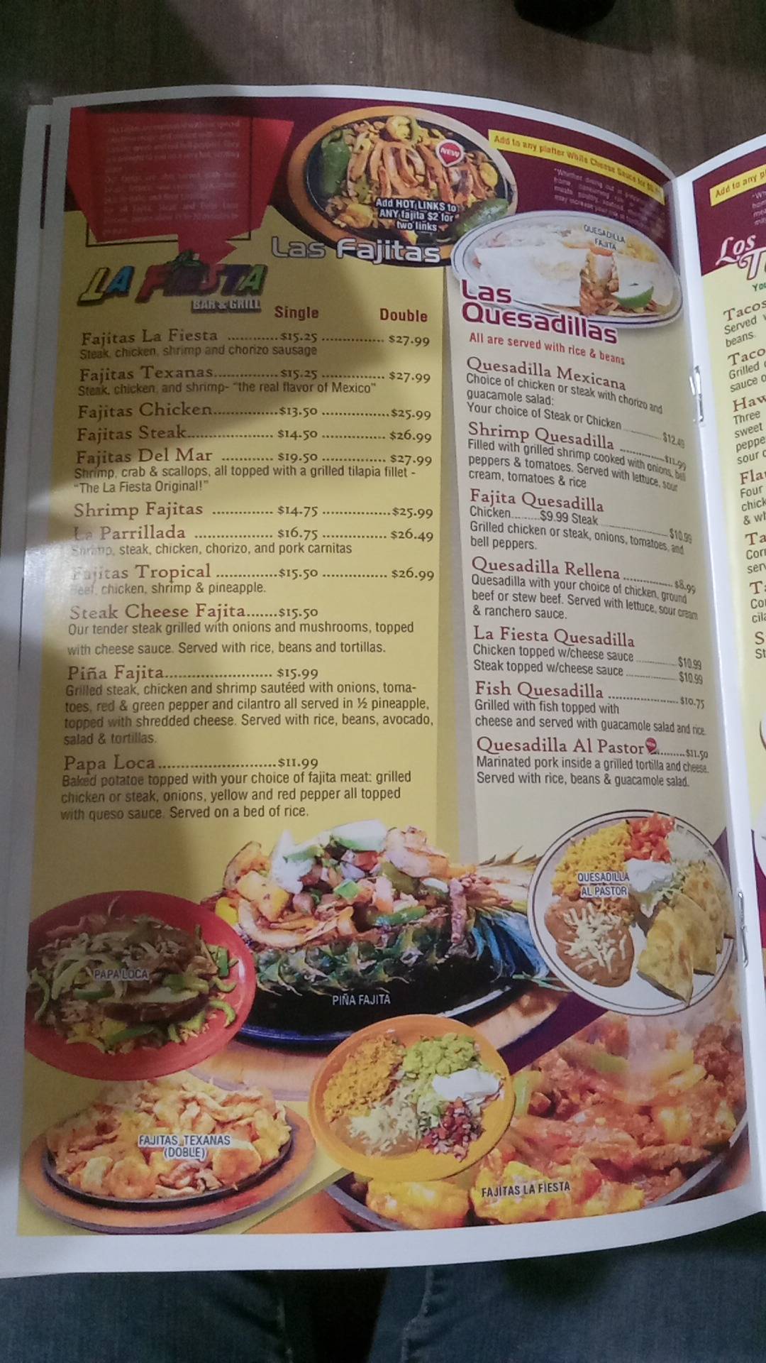 Menu at LaFiesta Authentic Mexican Restaurant, Arkansas City