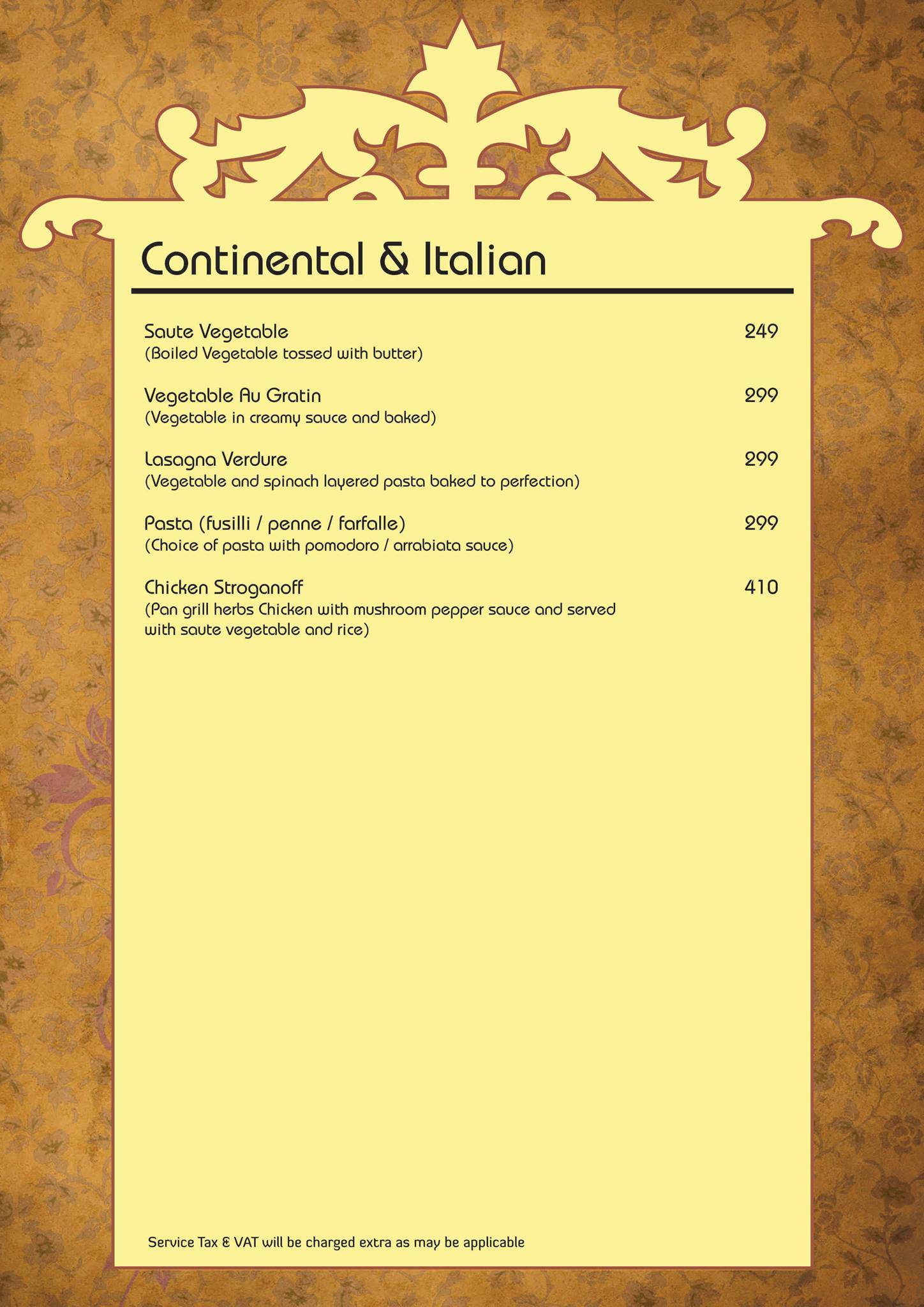Lamhe menu